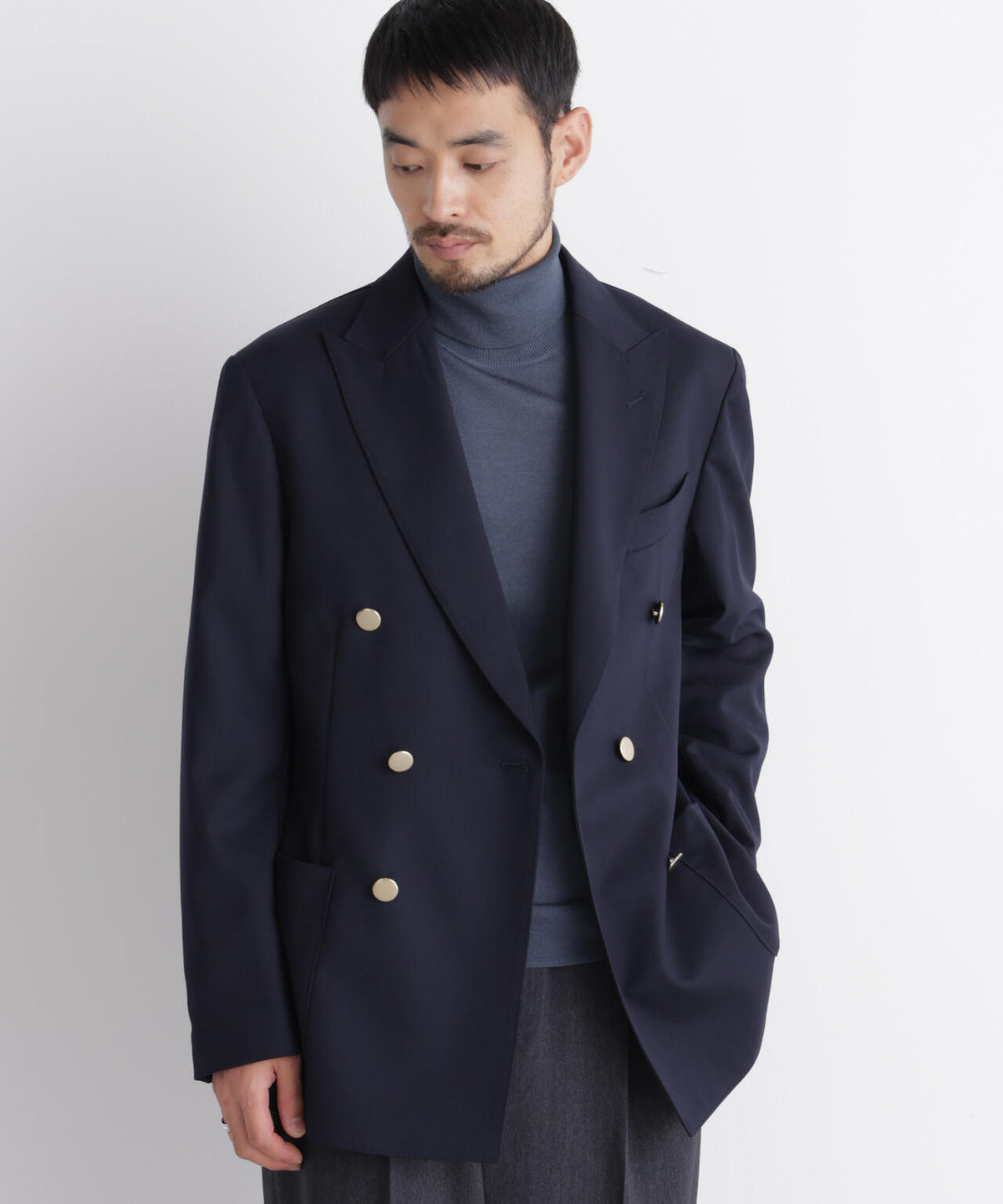「DamerinoJacket」TWオールシーズンドビーダブルブレストブレザー