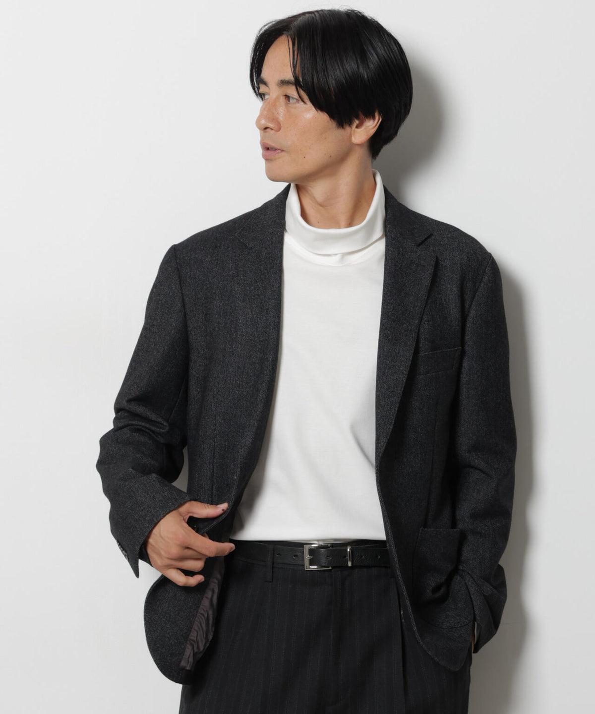 ｢DamerinoJacket｣ カシミヤミックスウォッシャブルツイードジャケット
