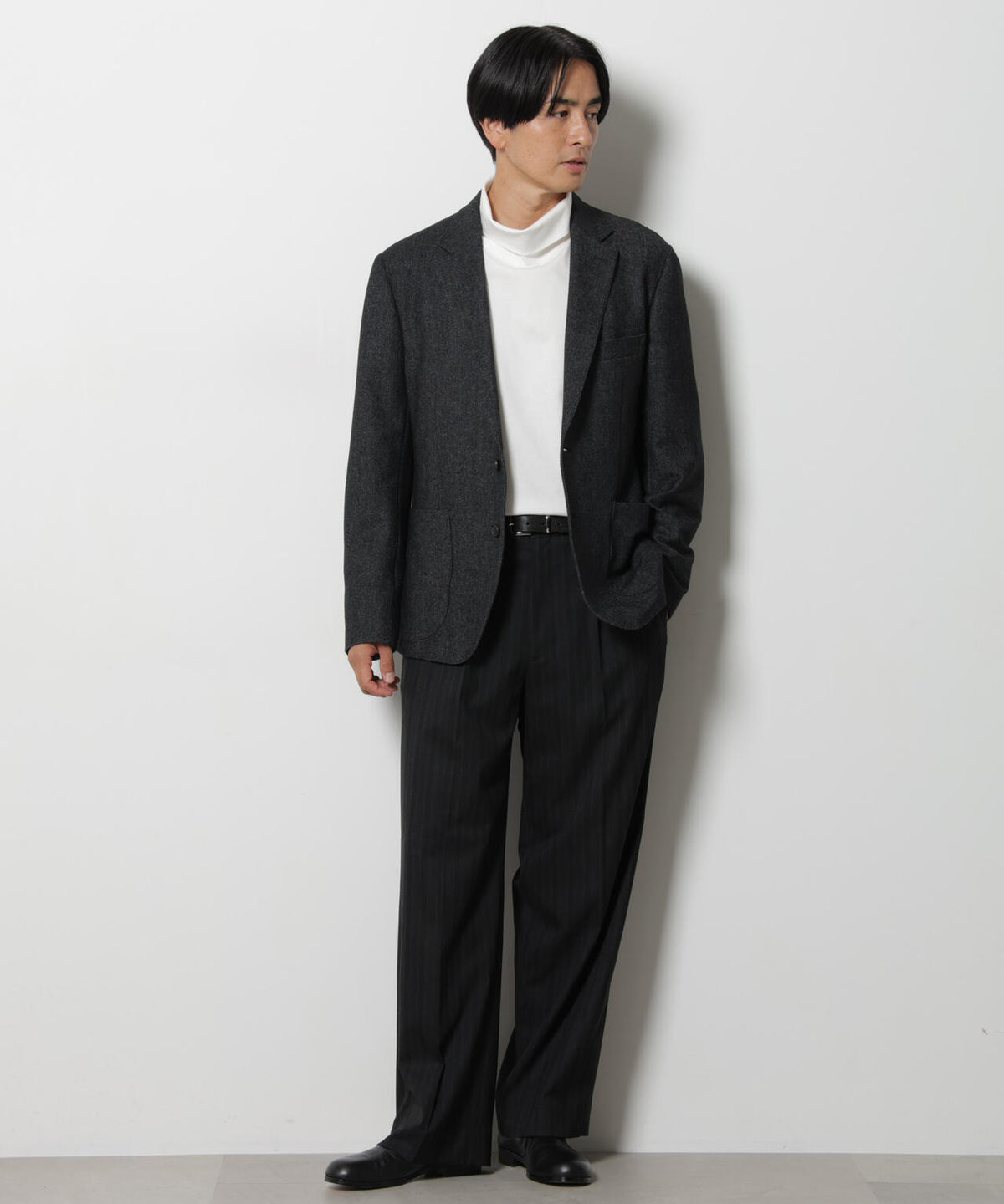｢DamerinoJacket｣ カシミヤミックスウォッシャブルツイードジャケット