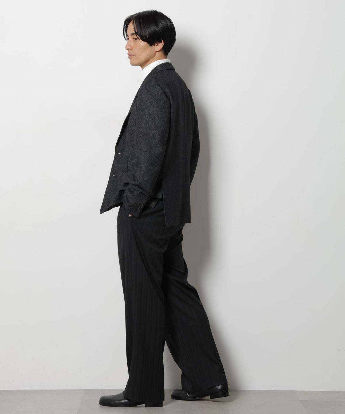 ｢DamerinoJacket｣ カシミヤミックスウォッシャブルツイードジャケット