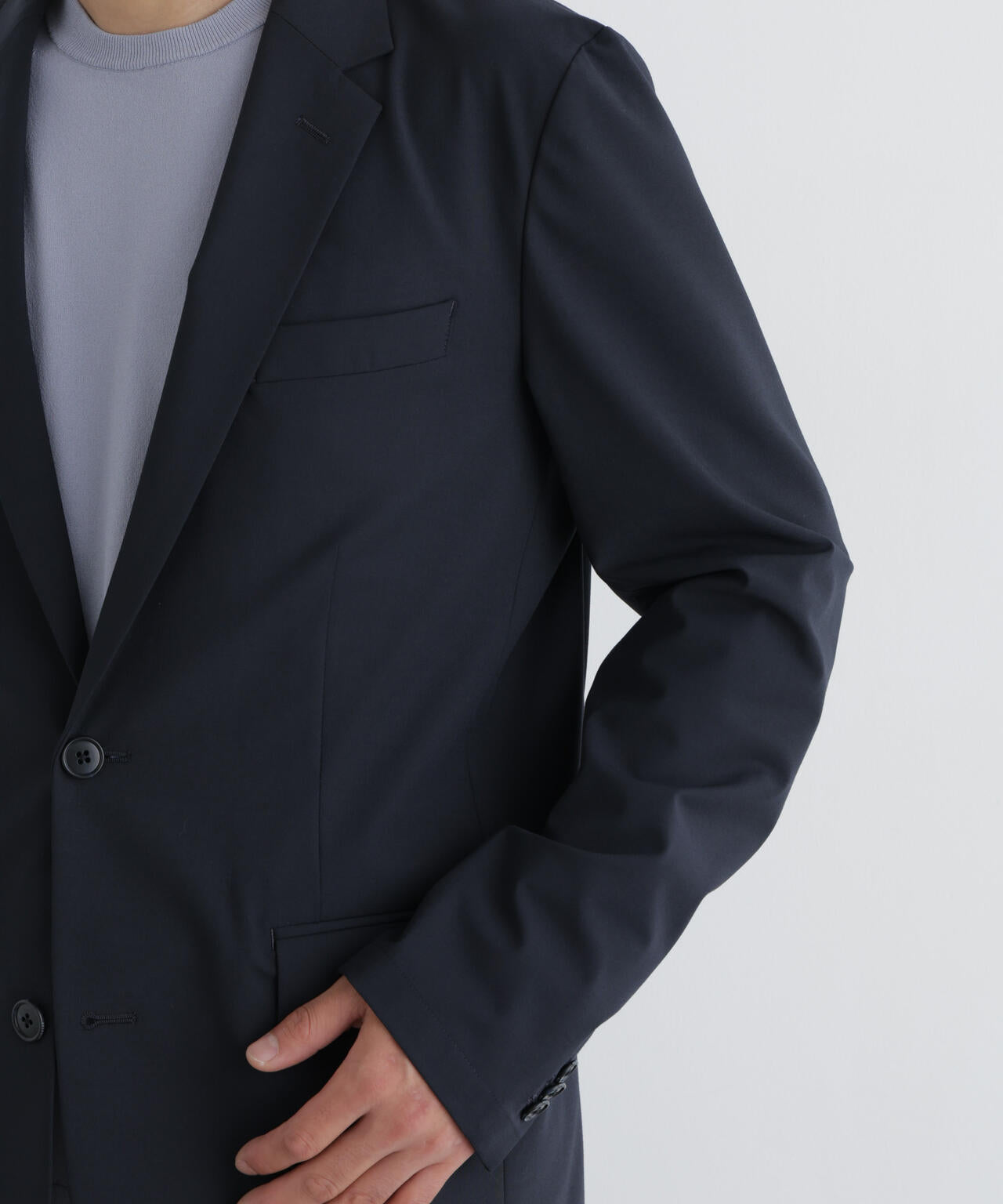 【大人気セットアップ】「Damerino」ウールライクトロストレッチセットアップ/WASHABLE