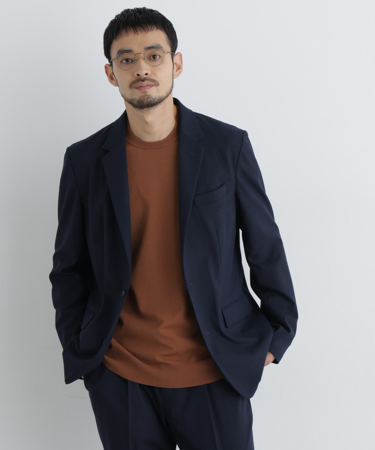 【大人気セットアップ】｢Damerino｣ T/Rスラブストレッチセットアップ/WASHABLE