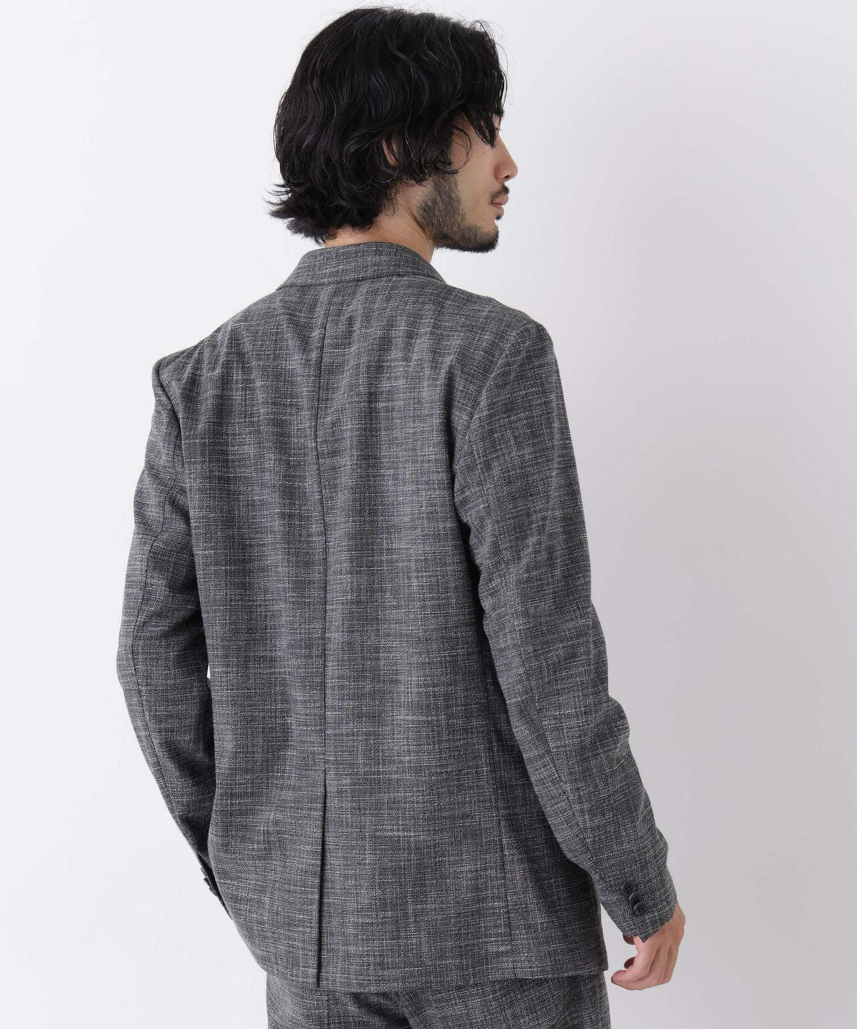 【ストレッチ/マシンウォッシャブル】｢Damerino｣ T/Rスラブストレッチセットアップ/WASHABLE