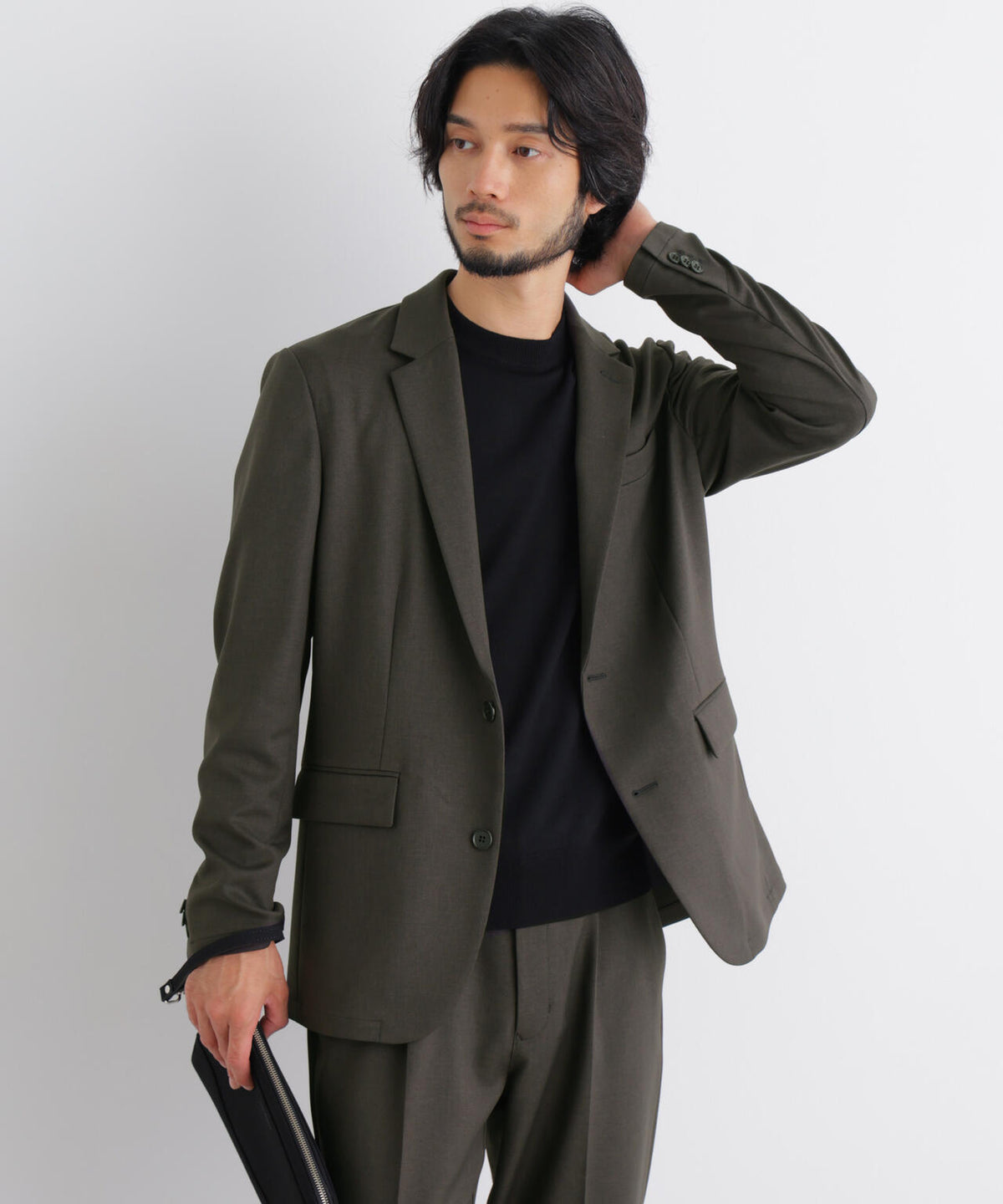 【イージーケア/防シワ】「Damerino」WOLSTAR(R) ツイルストレッチセットアップ/イージーケア