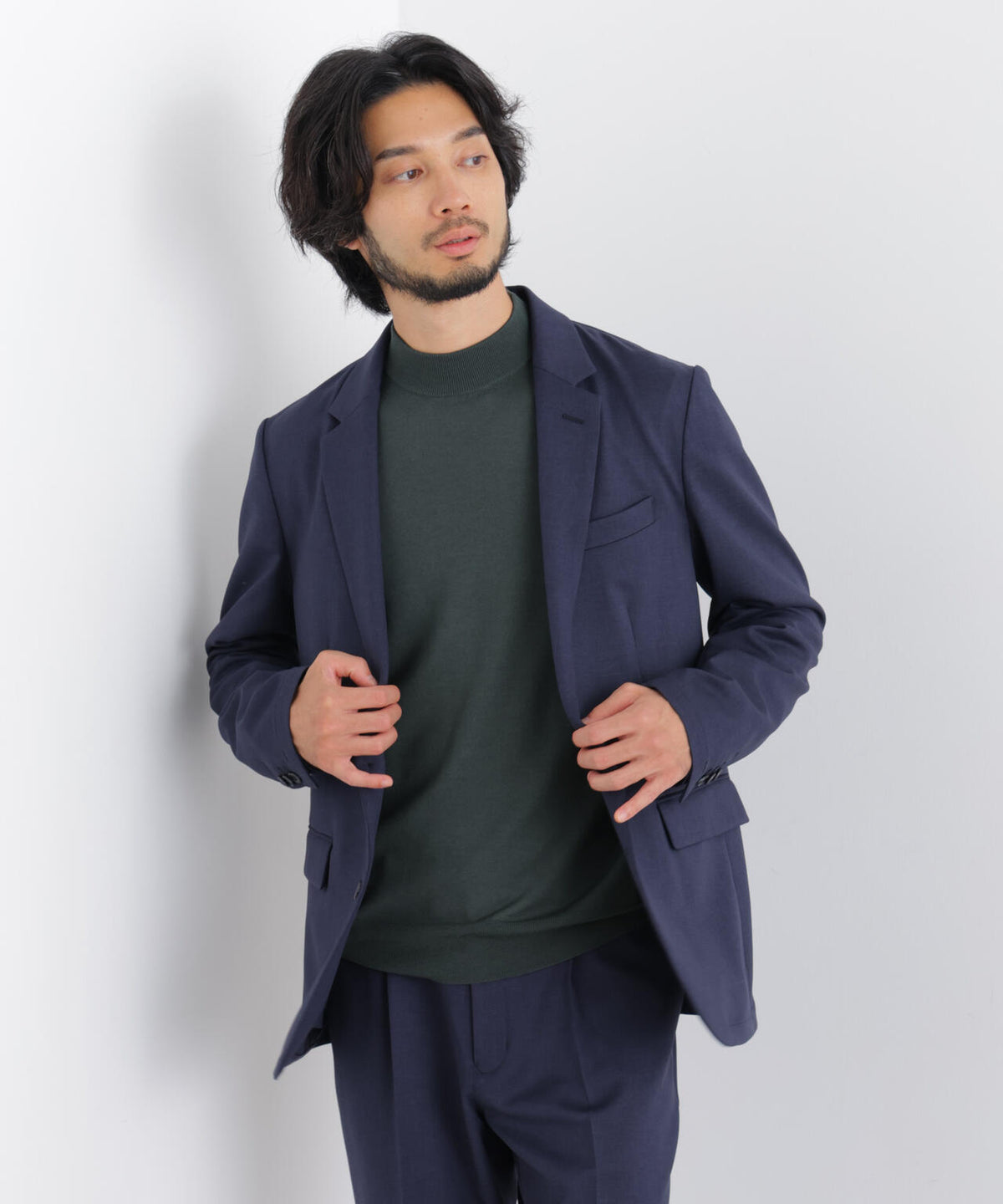 【イージーケア/防シワ】「Damerino」WOLSTAR(R) ツイルストレッチセットアップ/イージーケア
