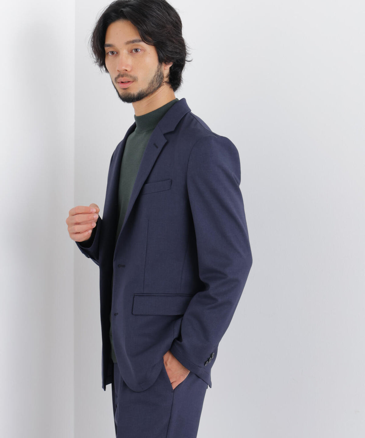 【イージーケア/防シワ】「Damerino」WOLSTAR(R) ツイルストレッチセットアップ/イージーケア