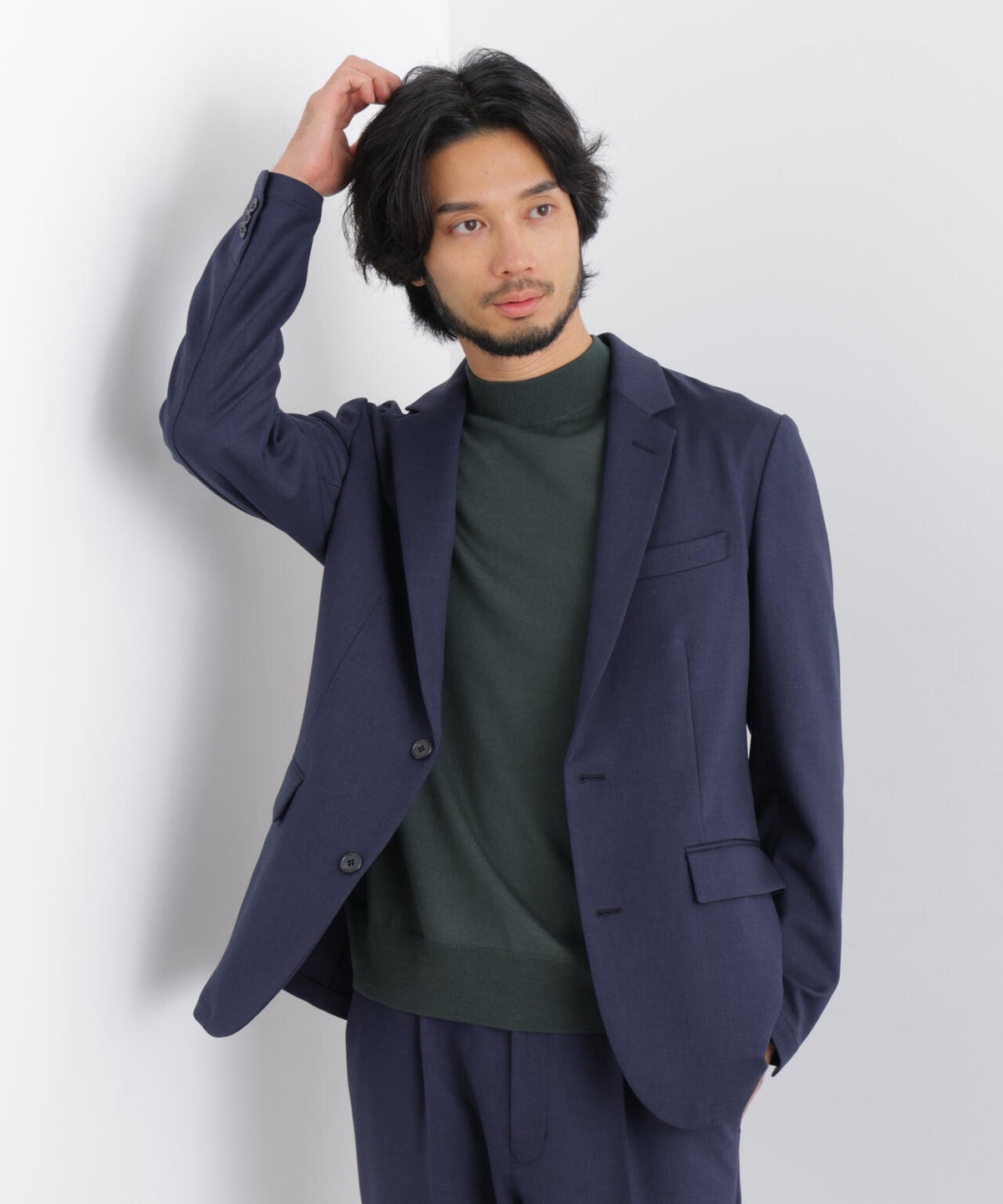 【イージーケア/防シワ】「Damerino」WOLSTAR(R) ツイルストレッチセットアップ/イージーケア