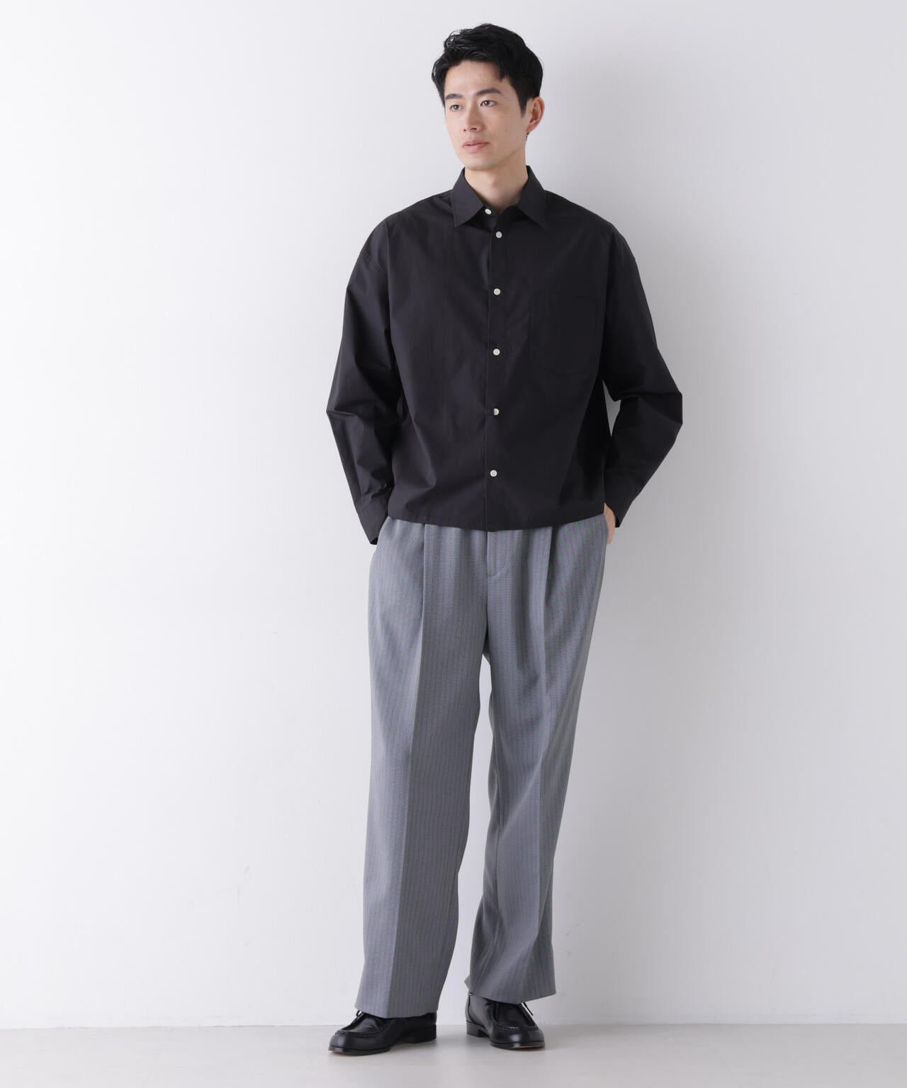 ｢James Fabric｣ ボクシークロップドシャツブルゾン