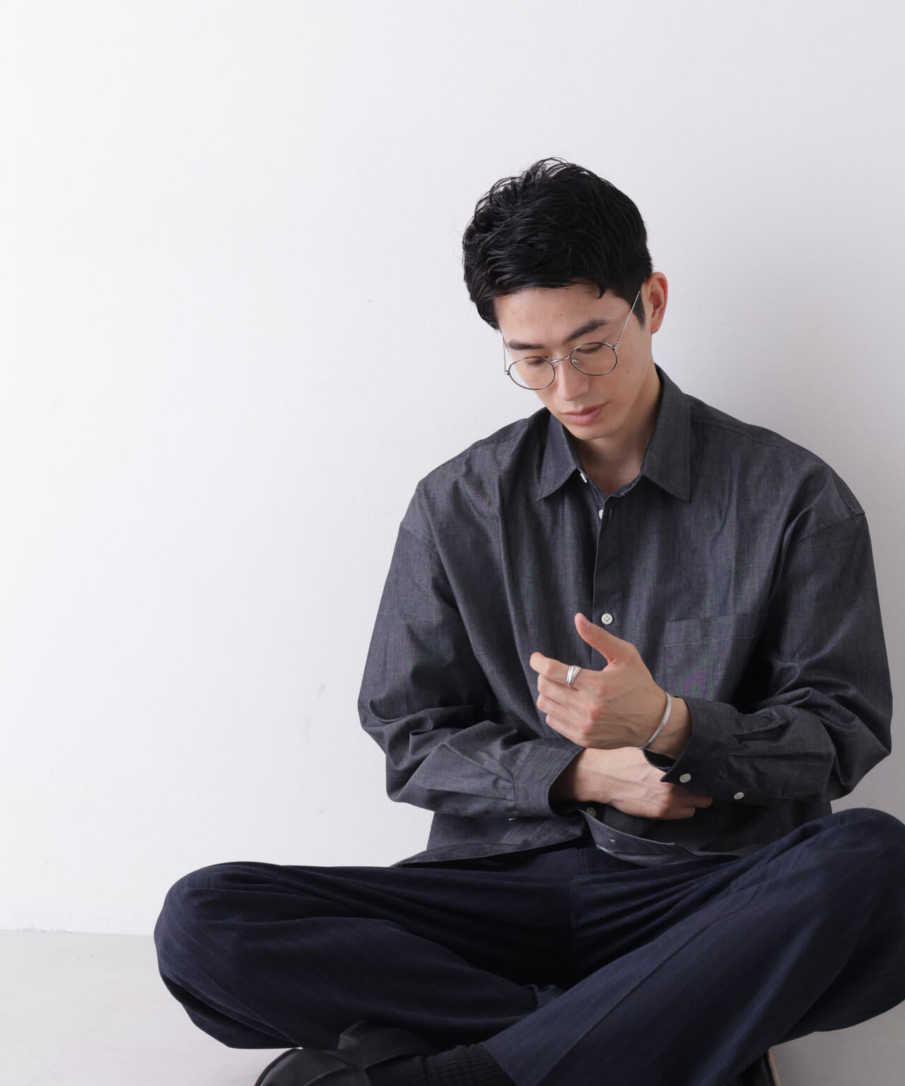 ｢James Fabric｣ ボクシークロップドシャツブルゾン