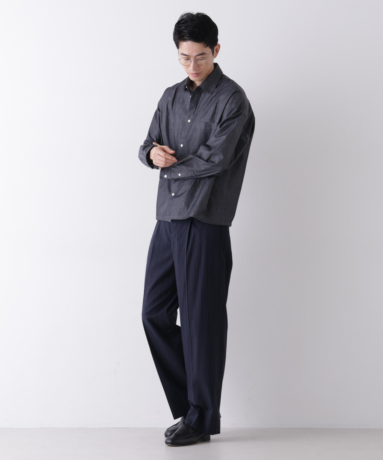 ｢James Fabric｣ ボクシークロップドシャツブルゾン