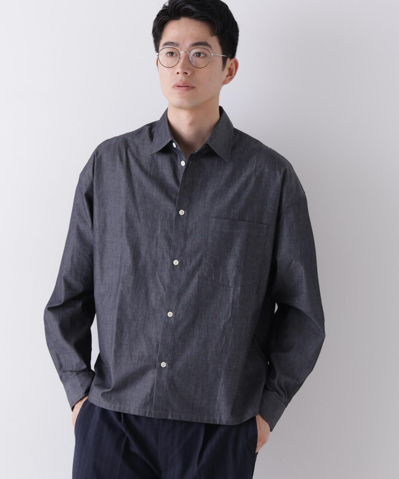 ｢James Fabric｣ ボクシークロップドシャツブルゾン