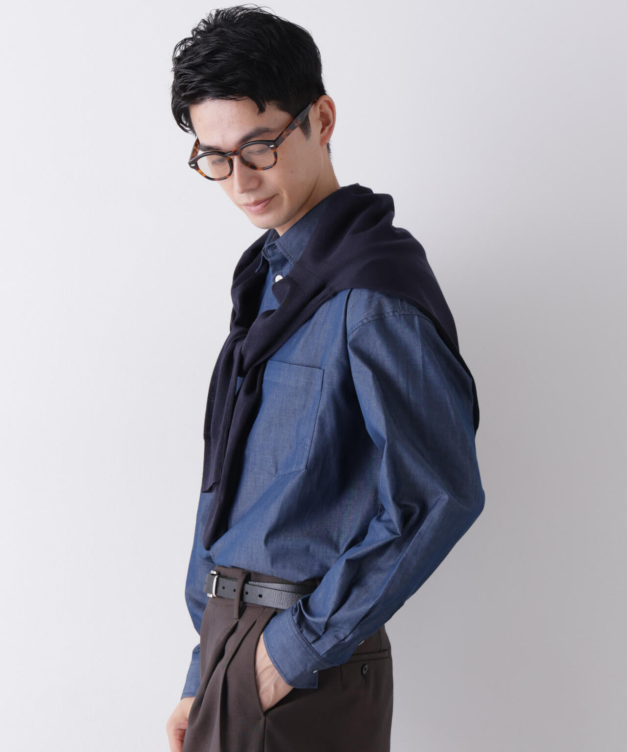 ｢James Fabric｣ ボクシークロップドシャツブルゾン