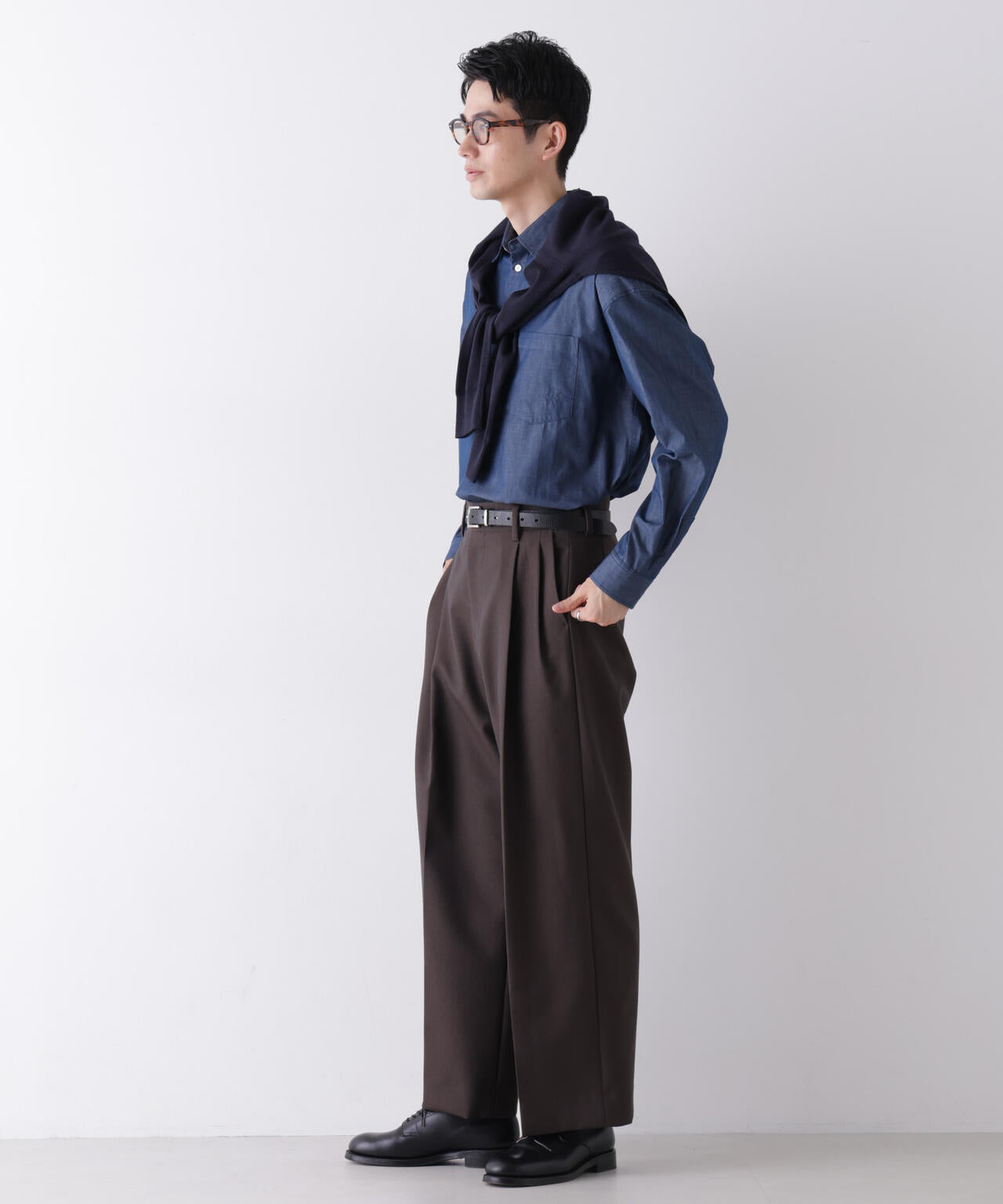 ｢James Fabric｣ ボクシークロップドシャツブルゾン