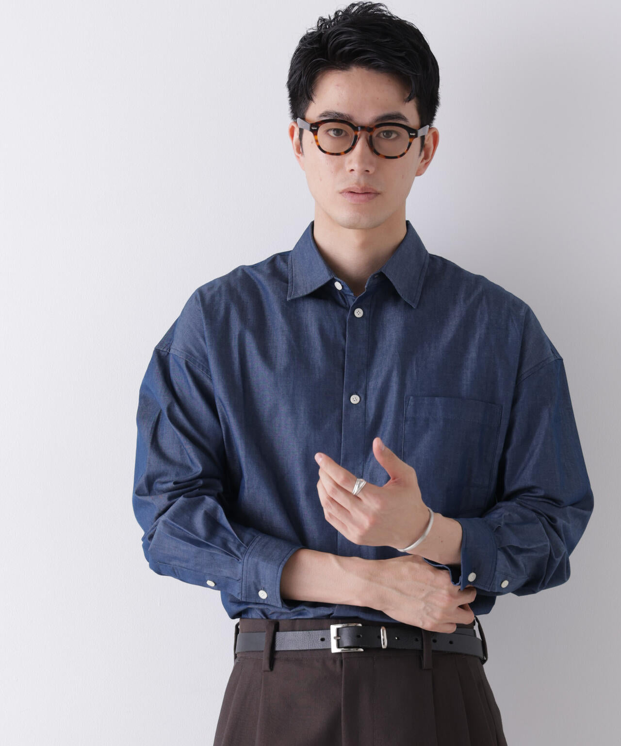 ｢James Fabric｣ ボクシークロップドシャツブルゾン