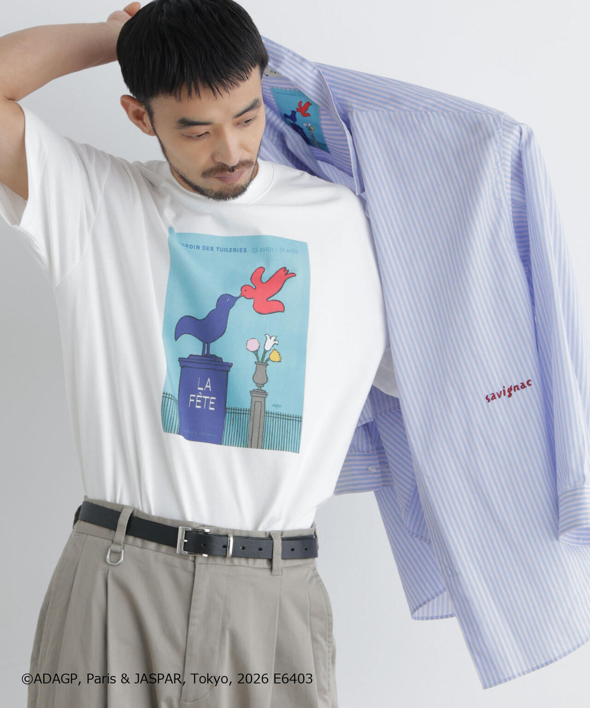 「OtoNANO｣×SAVIGNAC レタードワイドシャツ