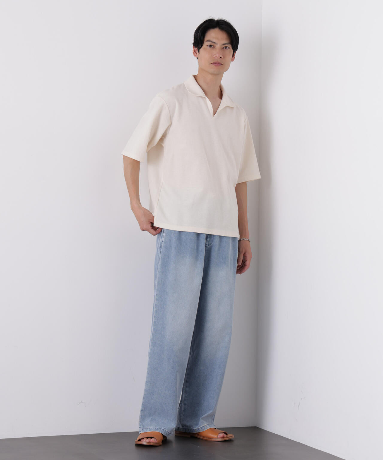 COOLLY DENIM ワイドイージーパンツ（接触冷感）
