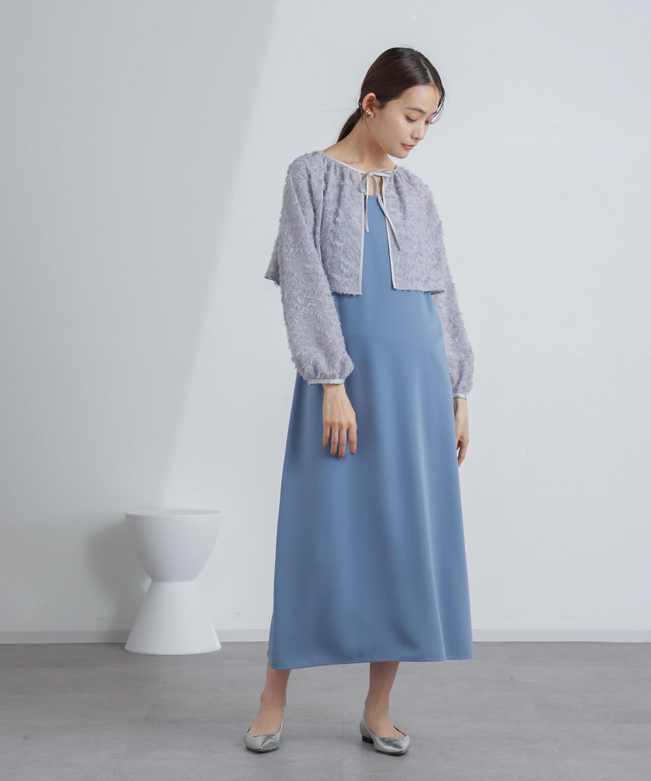 前後2WAYボレロ付きキャミワンピース