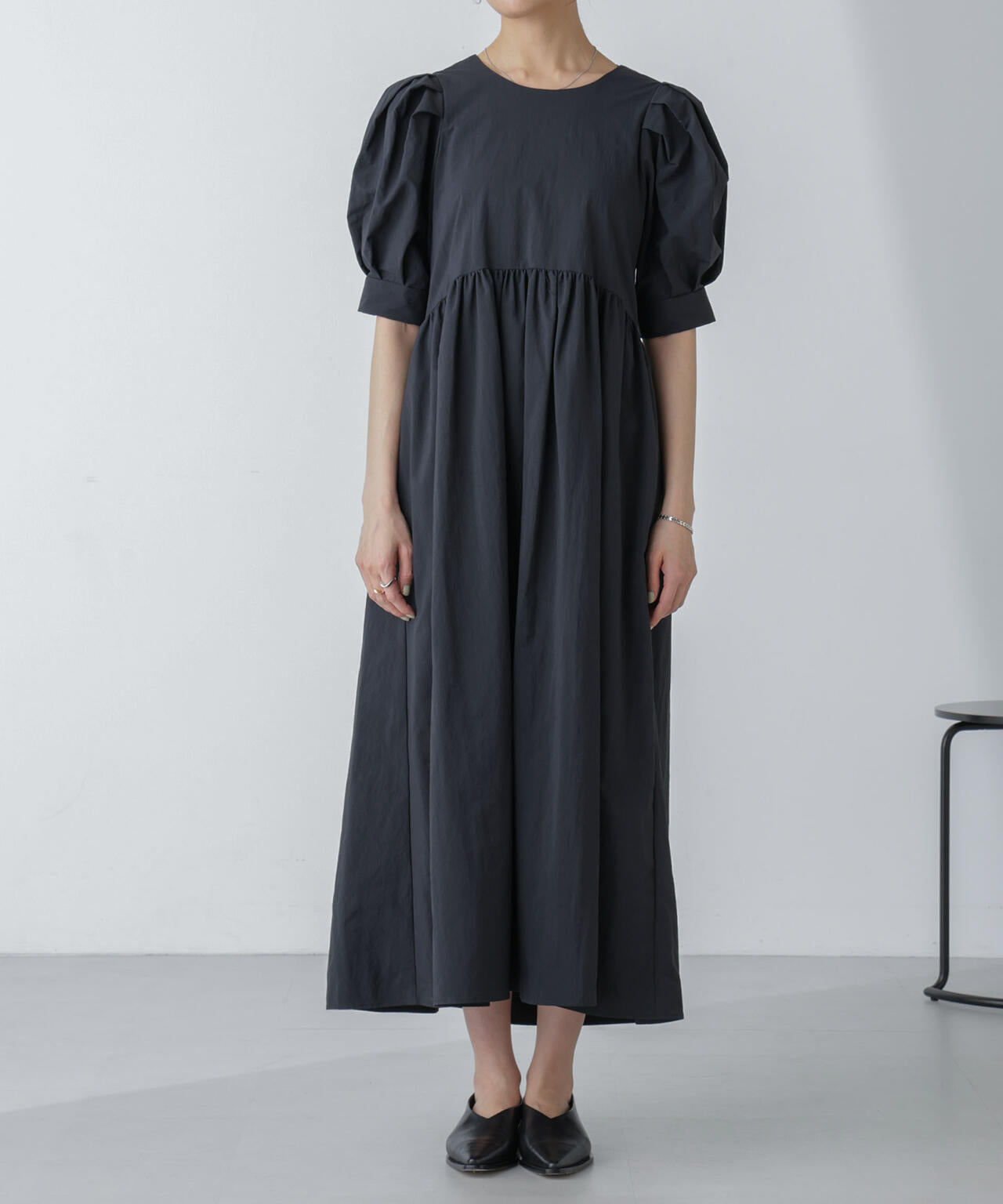 「星玲奈×NANO universe」タックスリーブタスランマキシワンピース