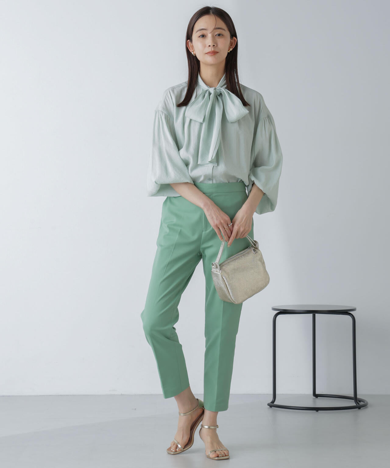 「星玲奈×NANO universe」ジョーゼットボータイブラウス
