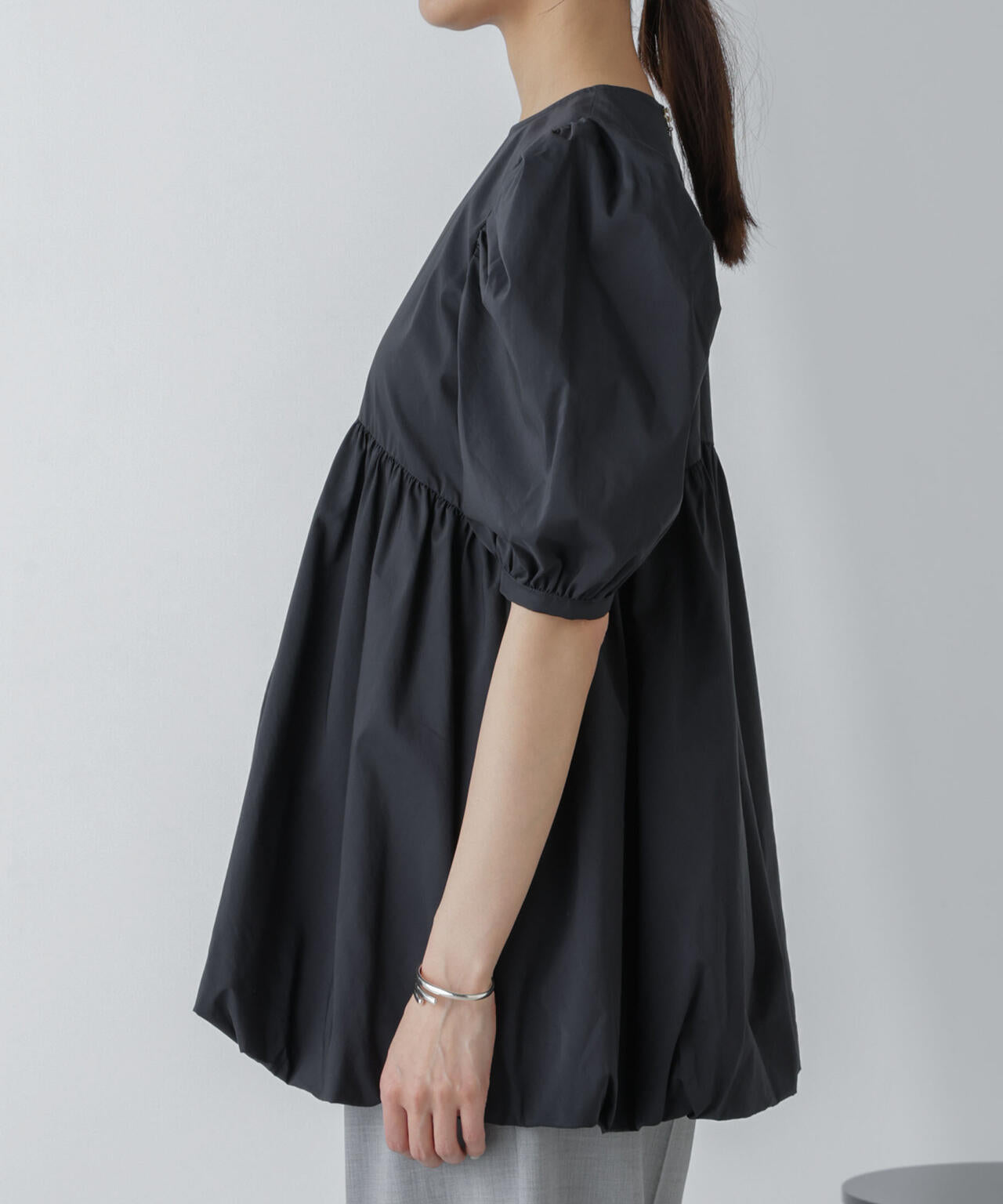 「星玲奈×NANO universe」タックスリーブバルーンブラウス