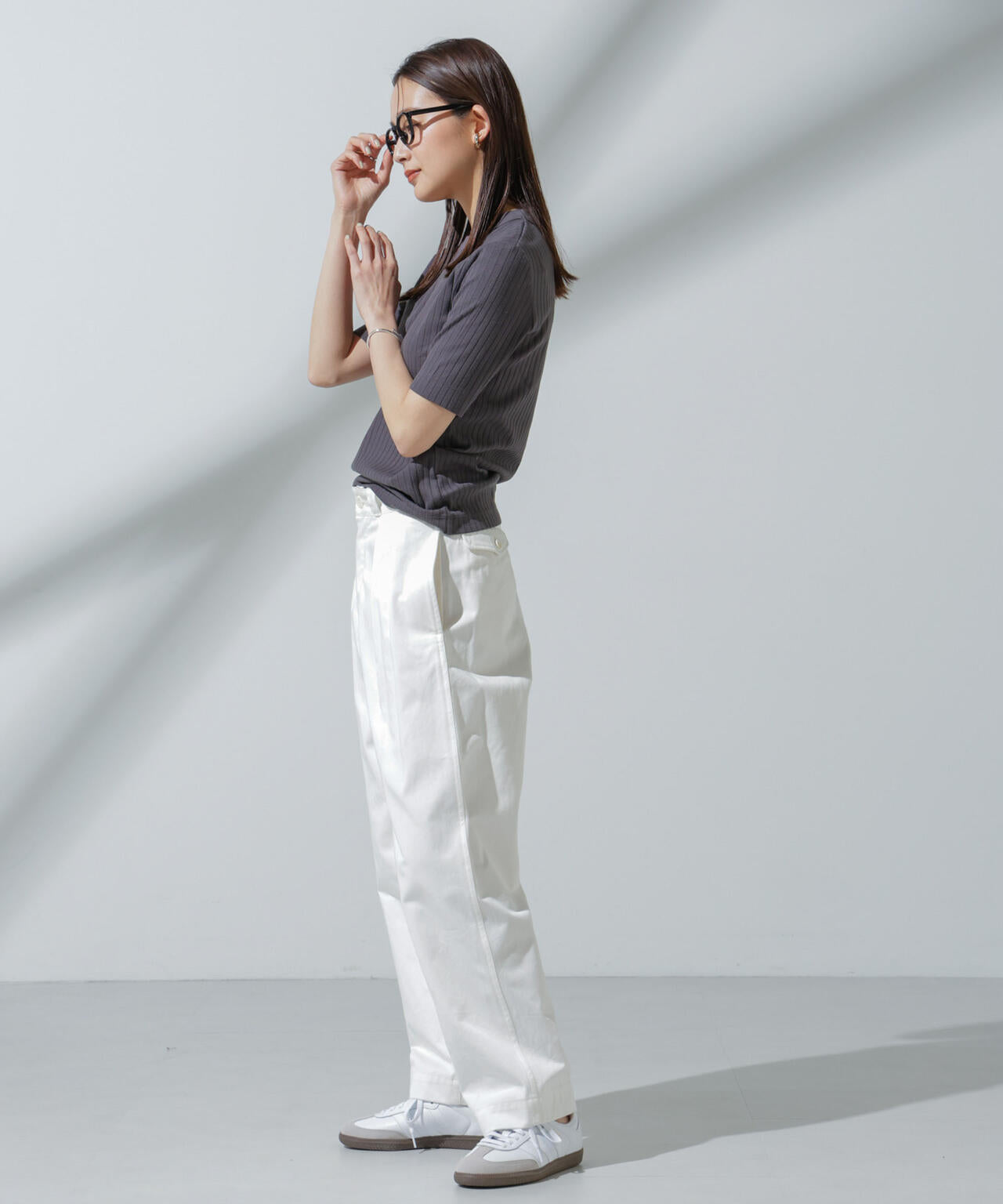 Anti Soaked(R) 汗染み防止 クルーネックリブTシャツ