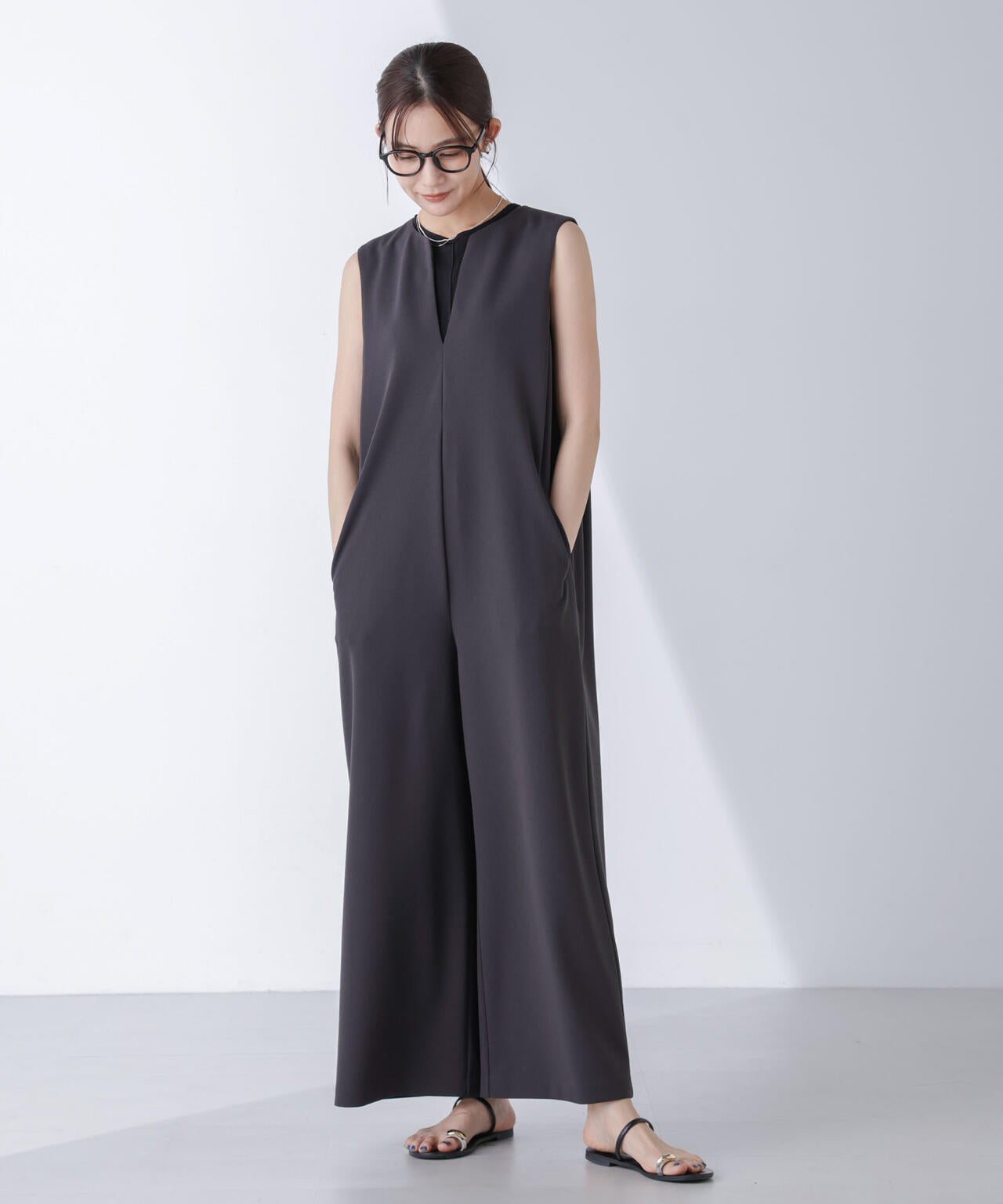 AtPARK＆DAILYWEAR/カットジョーゼットサロペ
