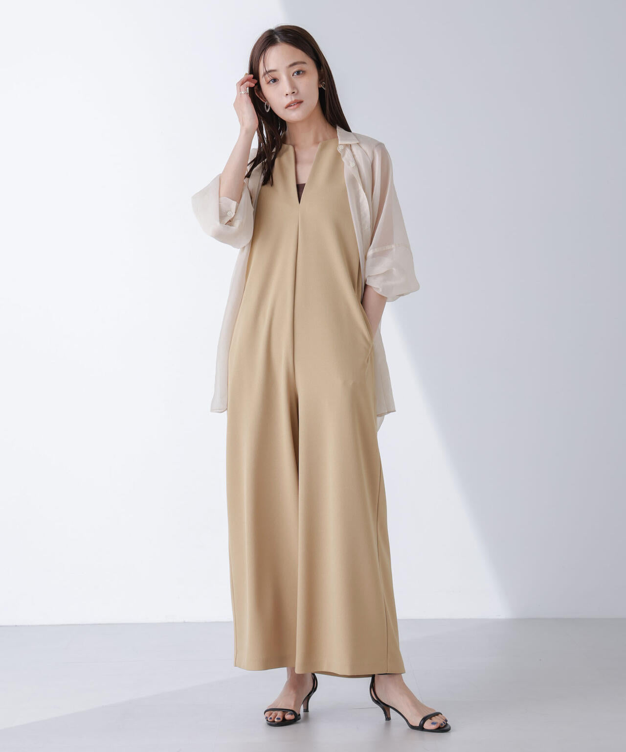 AtPARK＆DAILYWEAR/カットジョーゼットサロペ