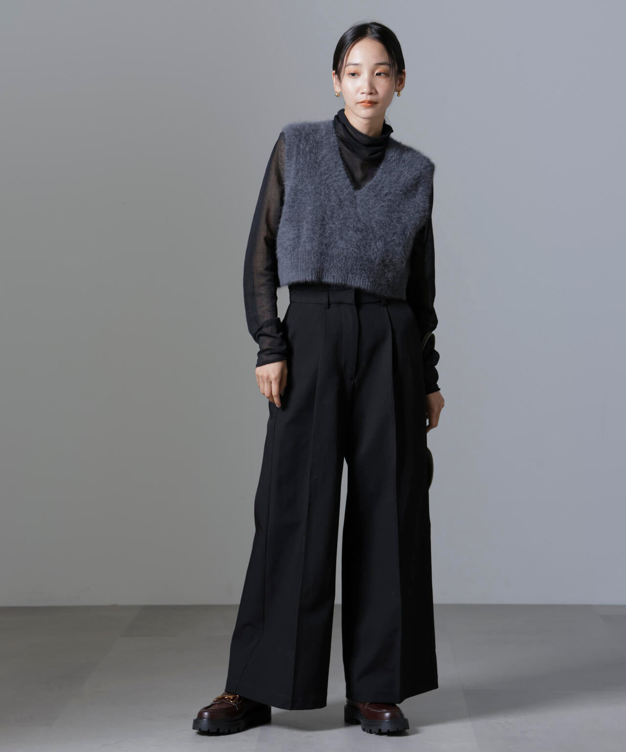 フォックスカシミヤニットベスト