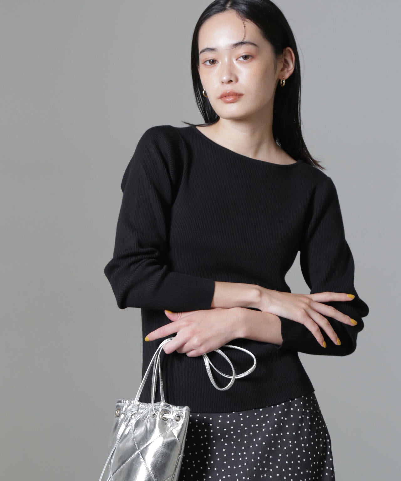 CICA＆UVカット加工リブニット