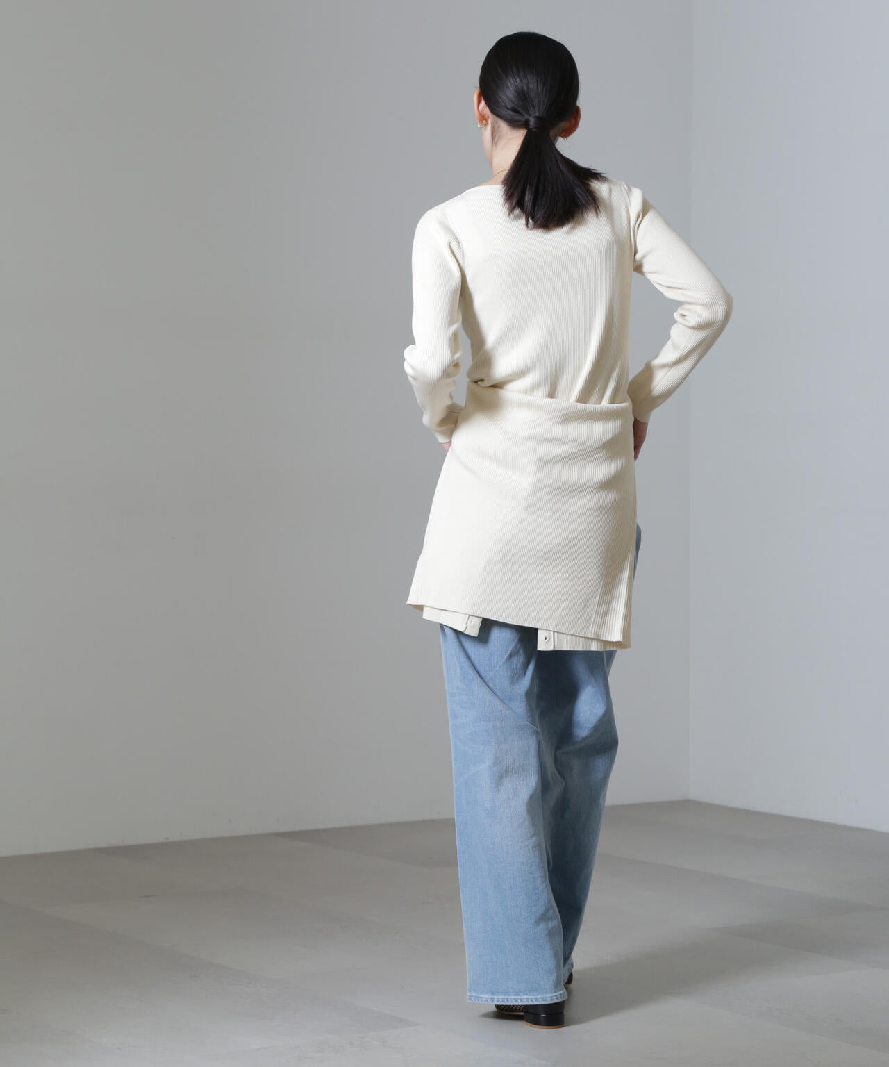 CICA＆UVカット加工リブニット