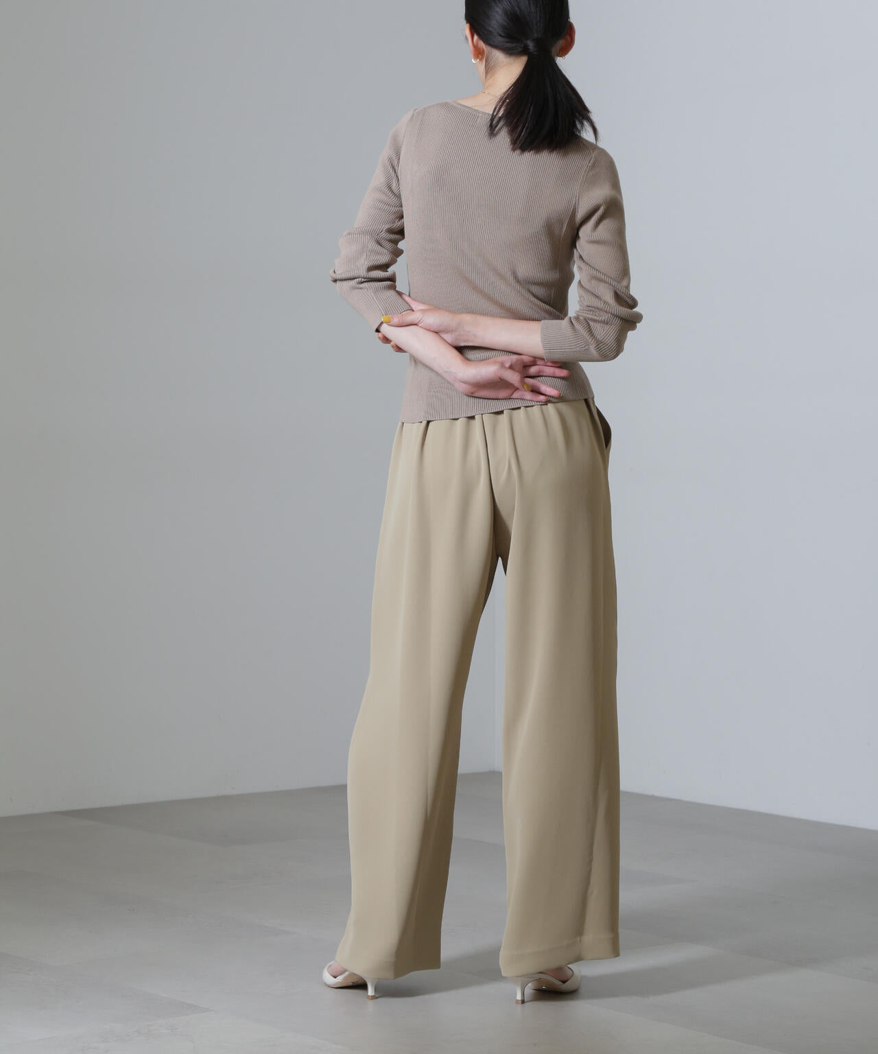 CICA＆UVカット加工リブニット