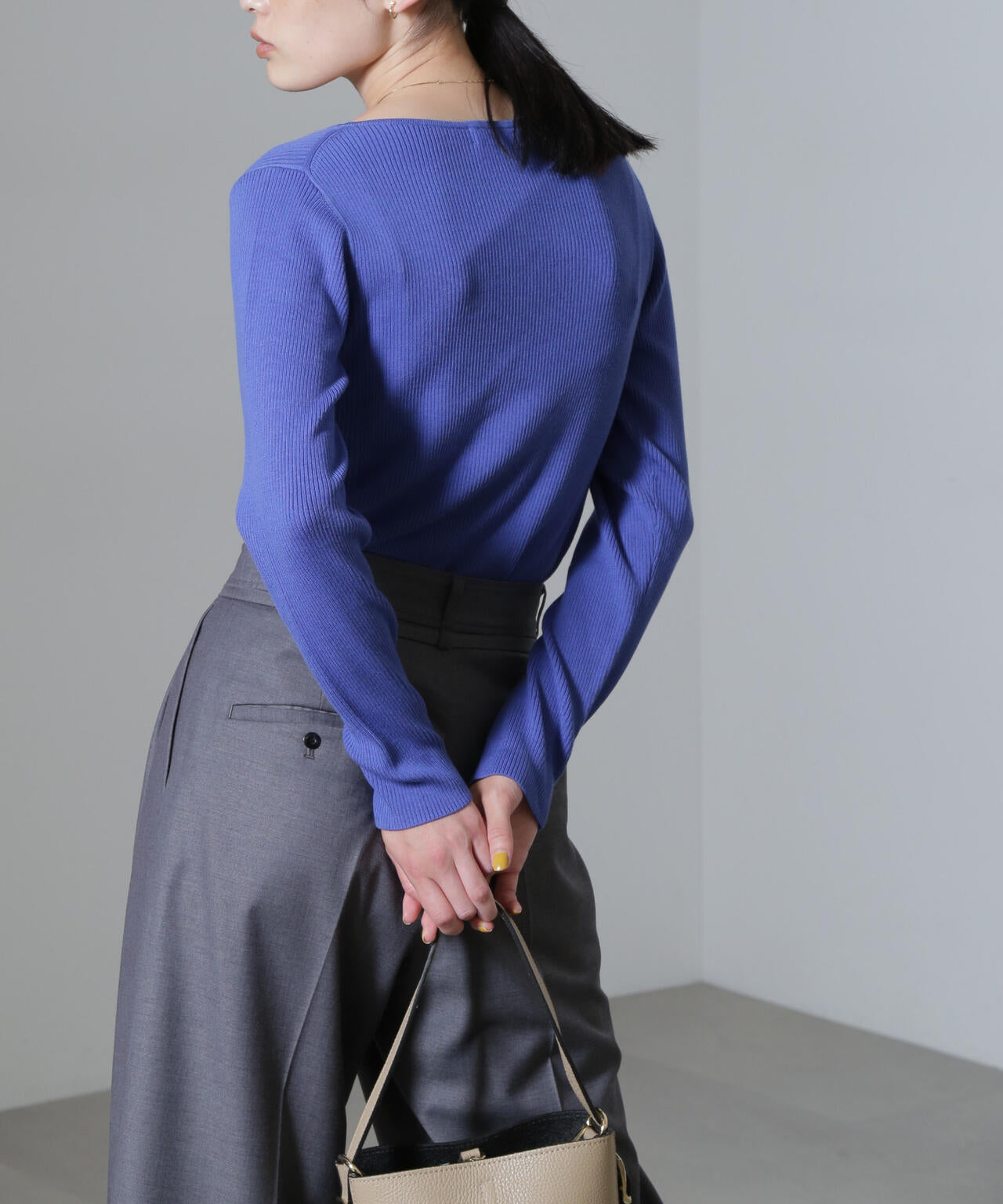CICA＆UVカット加工リブニット