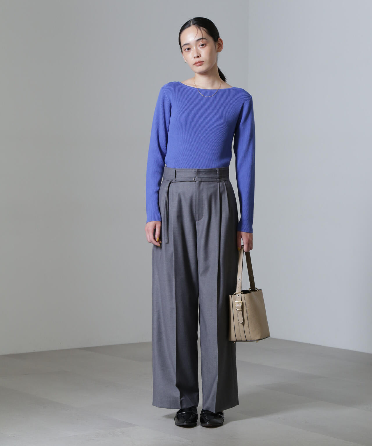 CICA＆UVカット加工リブニット