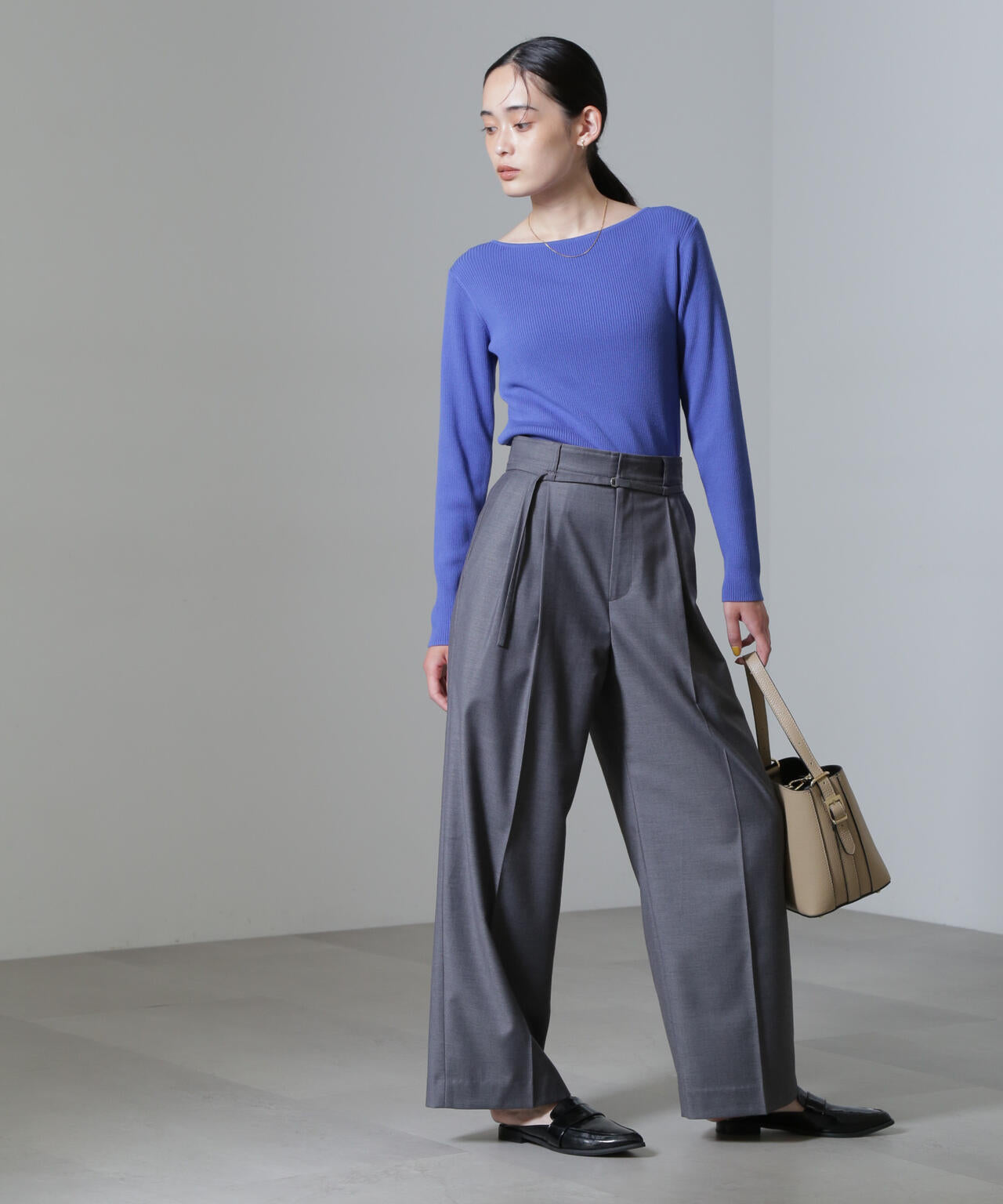 CICA＆UVカット加工リブニット