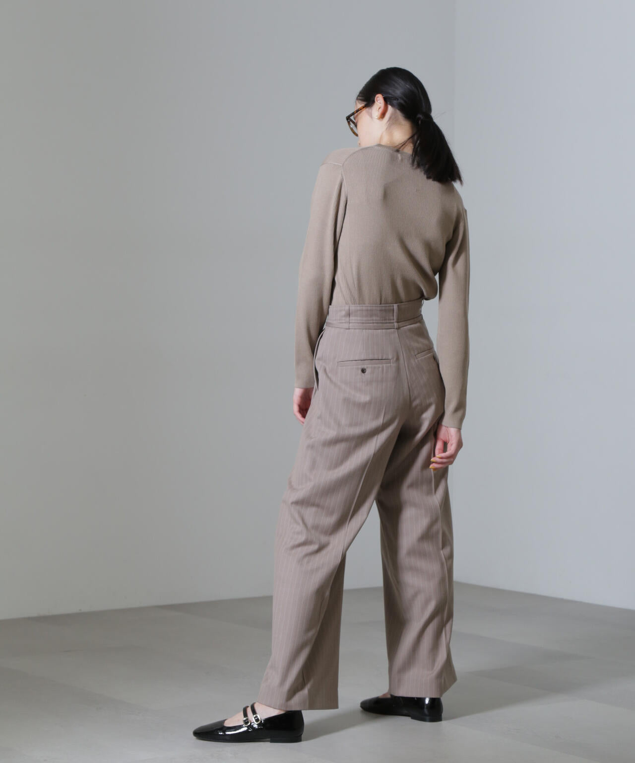CICA＆UVカット加工Vネックリブカーディガン