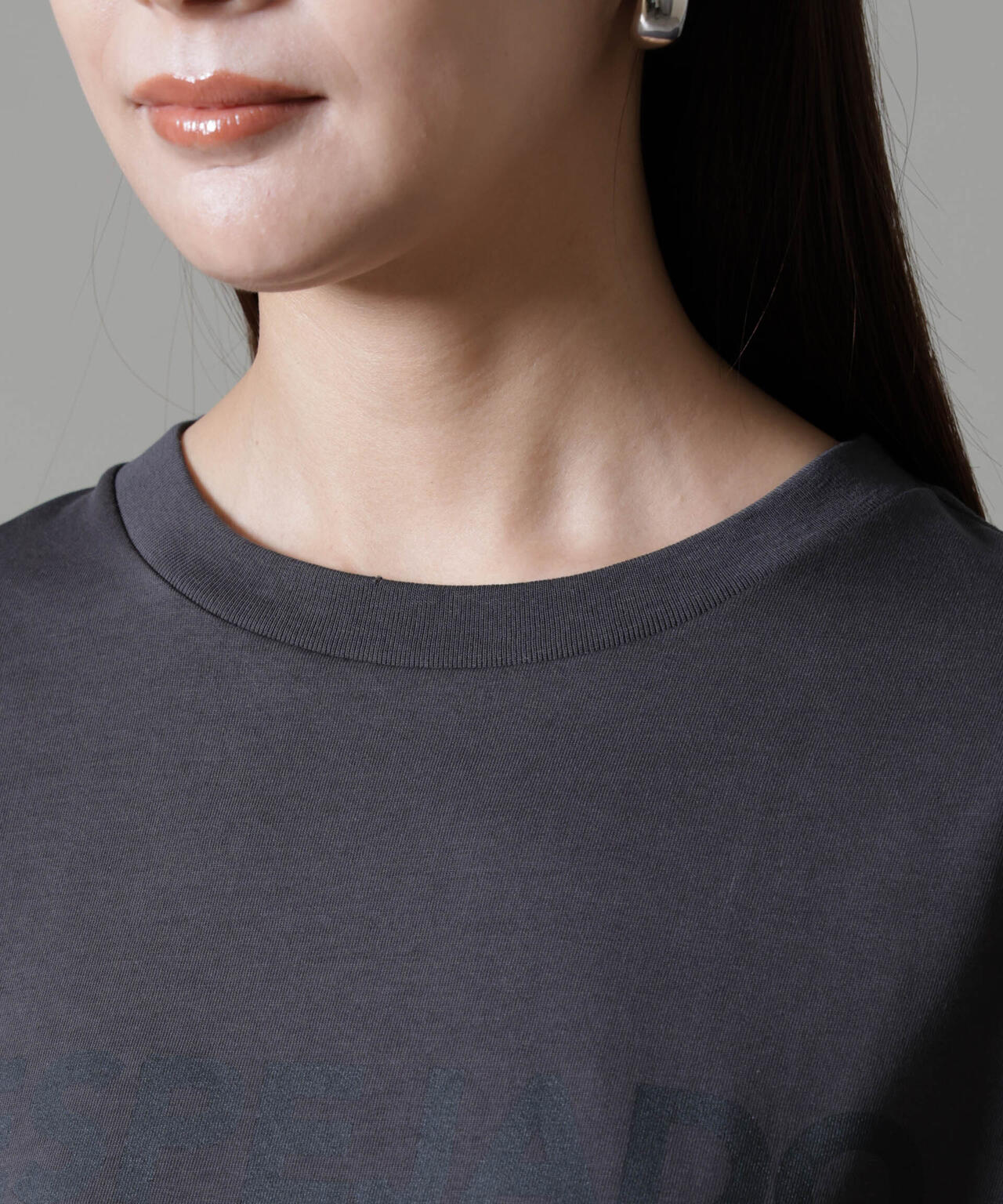 レタードロゴプリントロングスリーブTシャツ