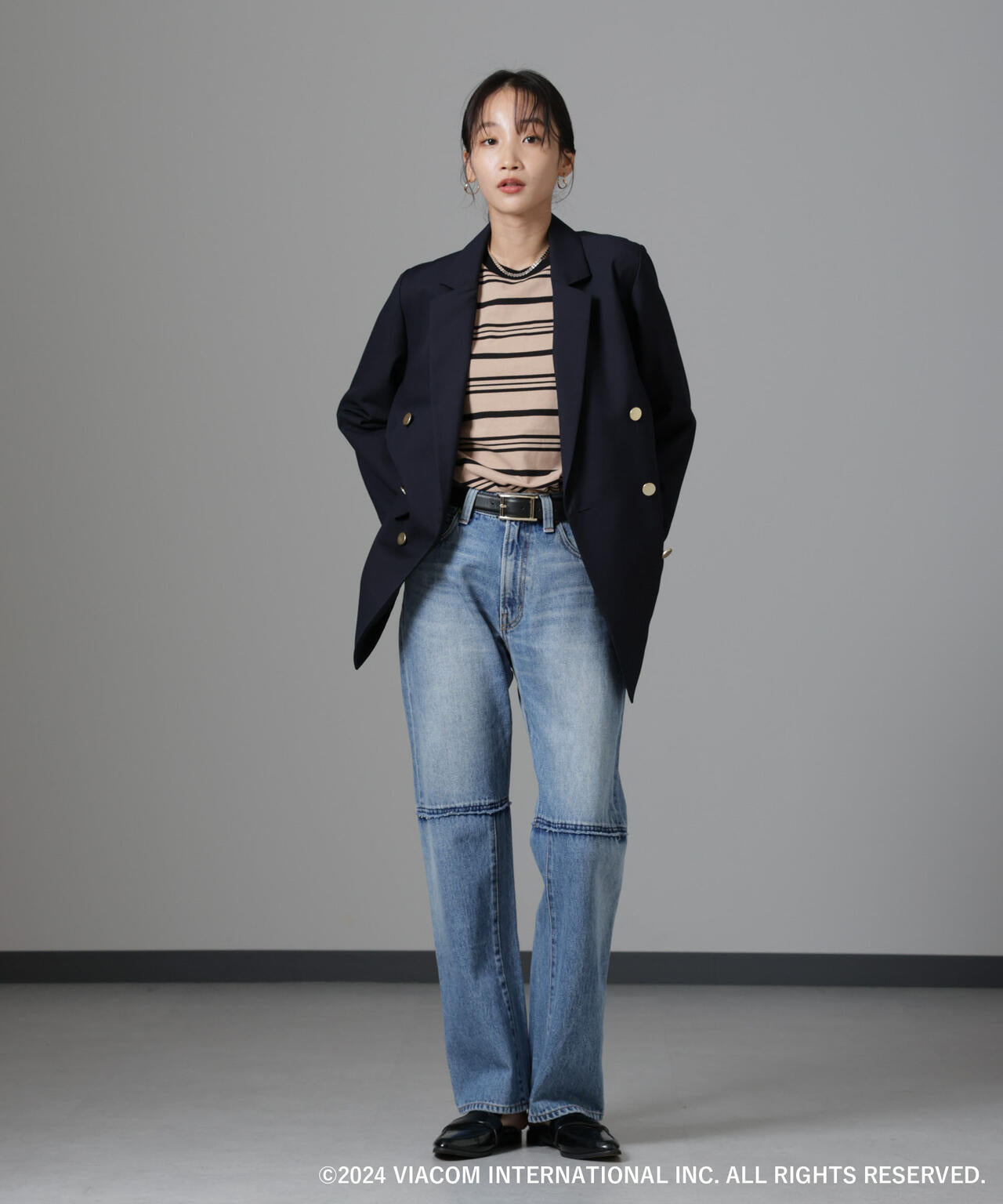 Emily in Paris×FUDGE 別注ボーダーロンT