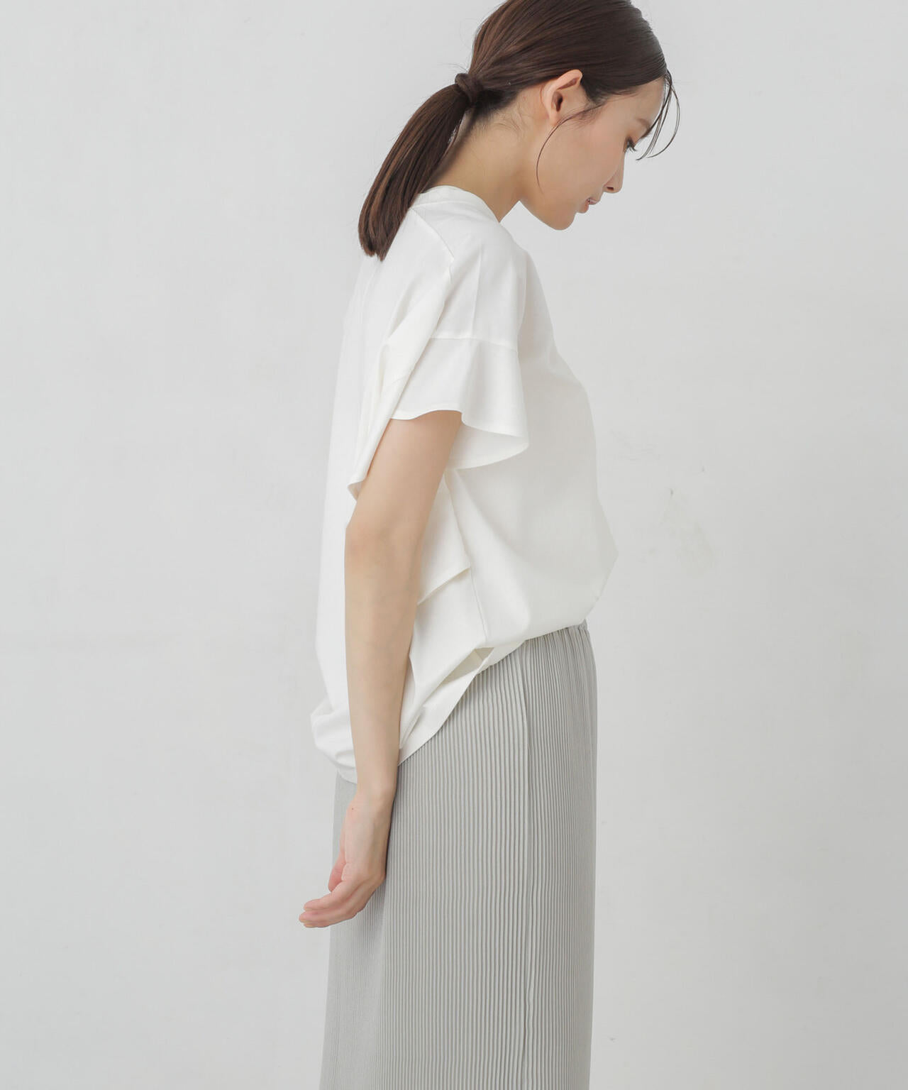 Polygiene フレアスリーブカットトップス
