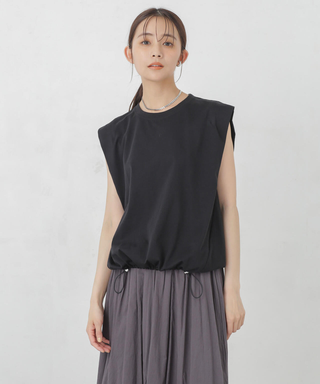 Polygiene ドロストカットトップス