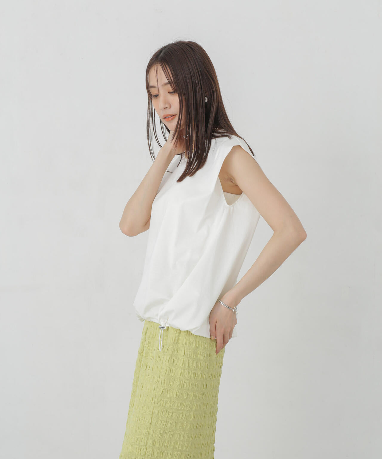 Polygiene ドロストカットトップス