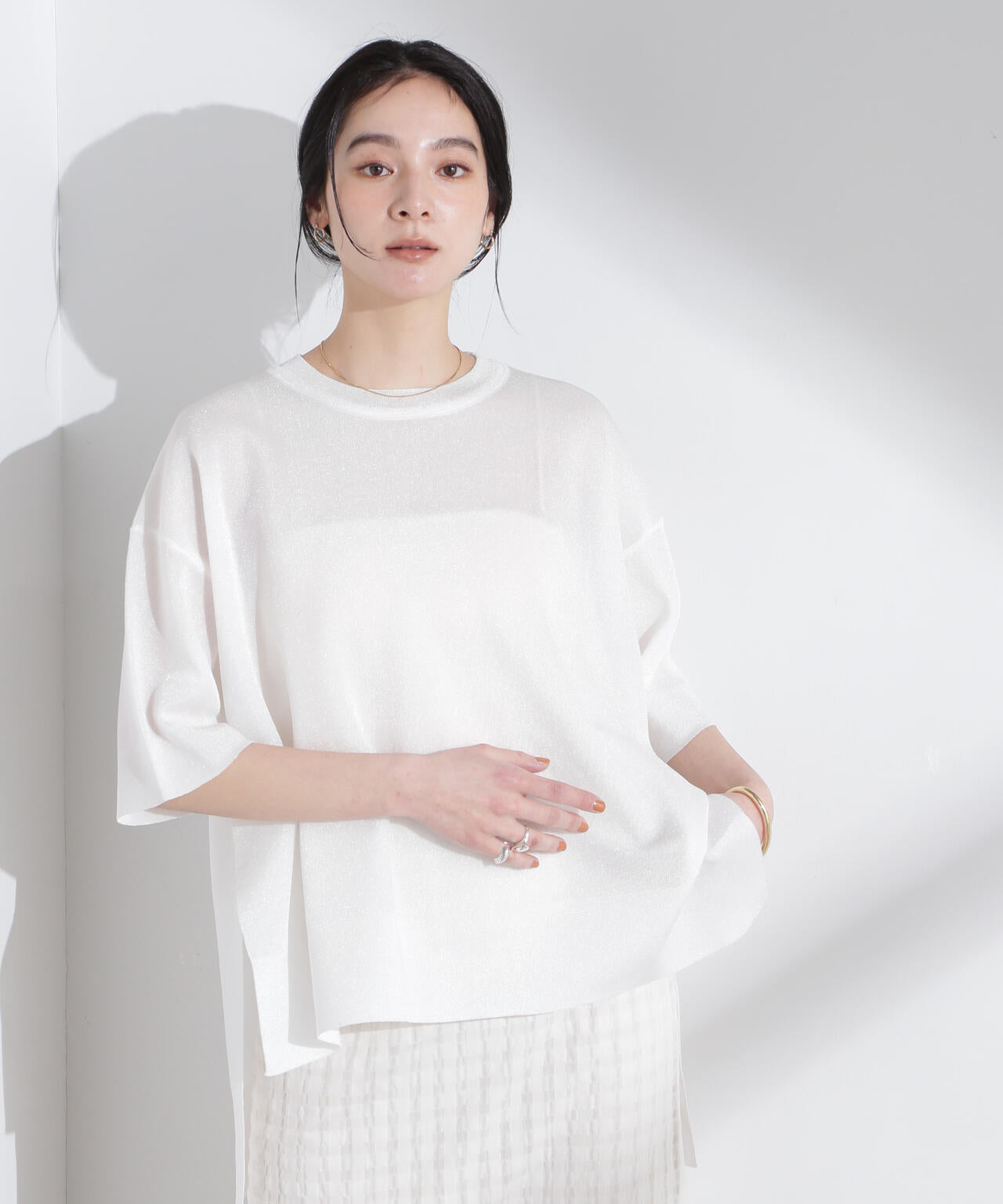 オーロララメシアースムースニットTシャツ