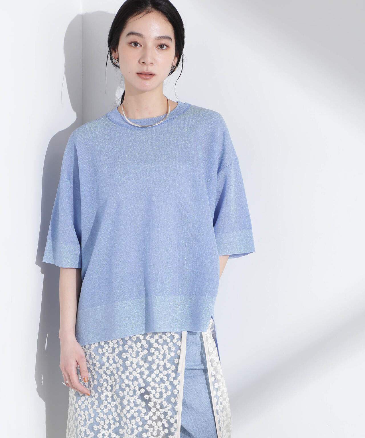 オーロララメシアースムースニットTシャツ