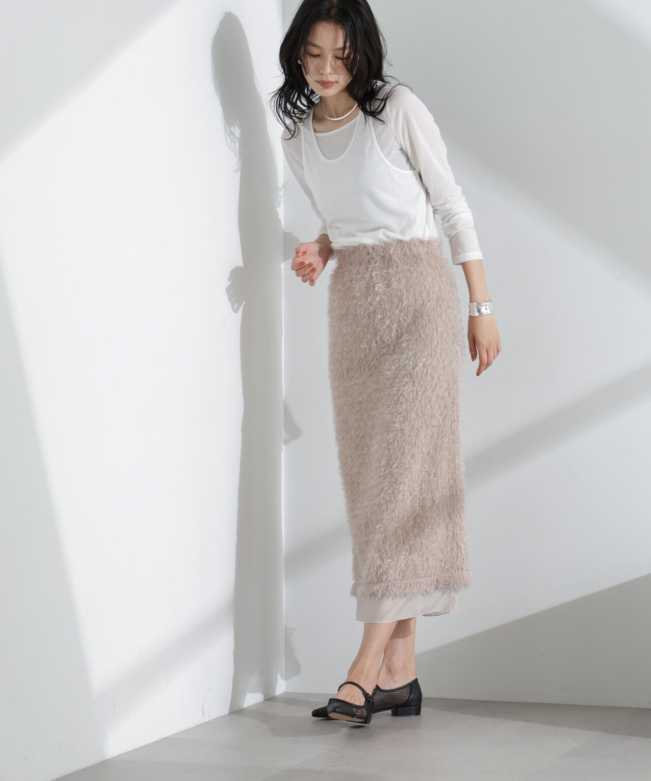 シアータンクトップ＋ロンTレイヤードセット