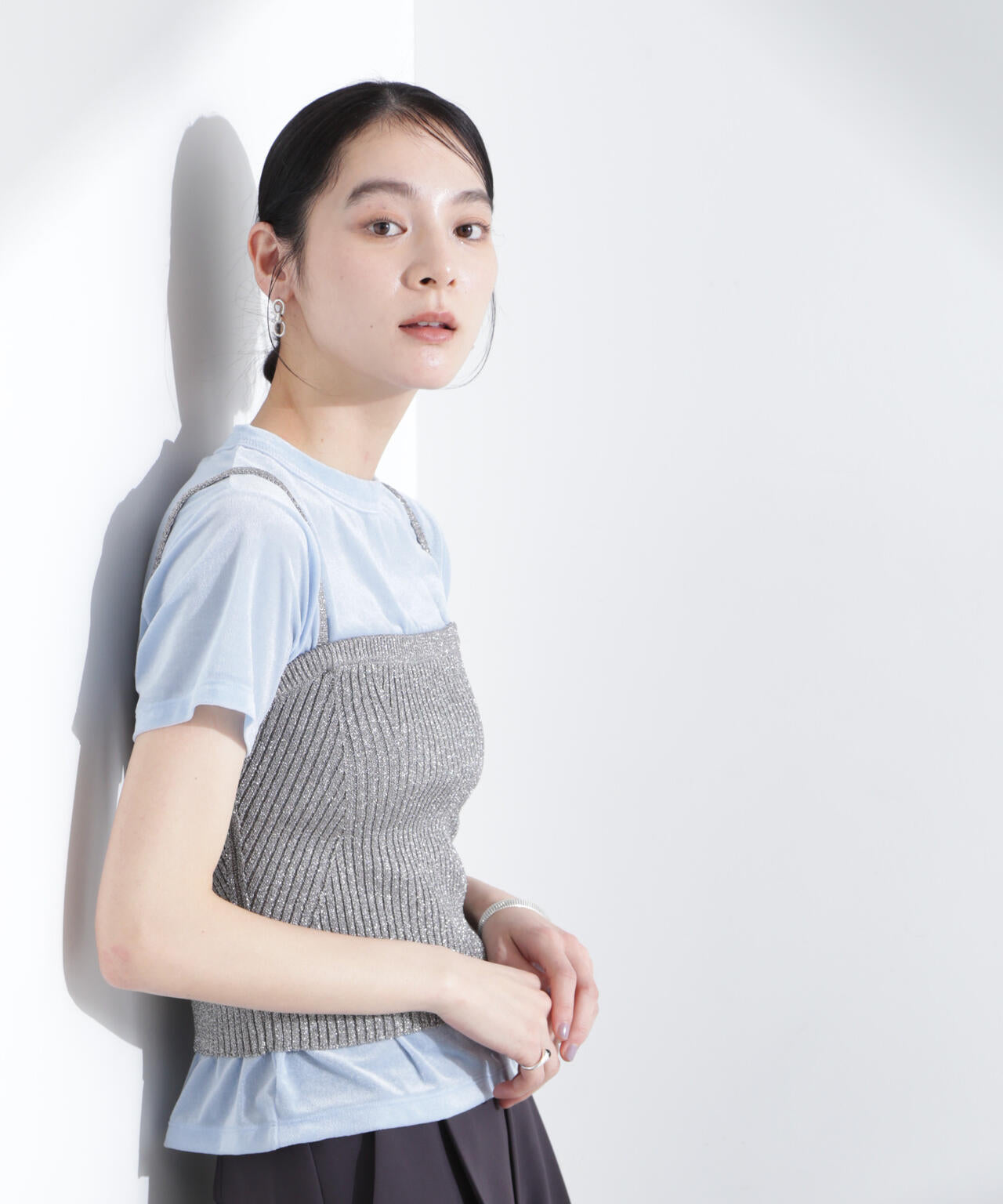 シアーベロアコンパクトTシャツ