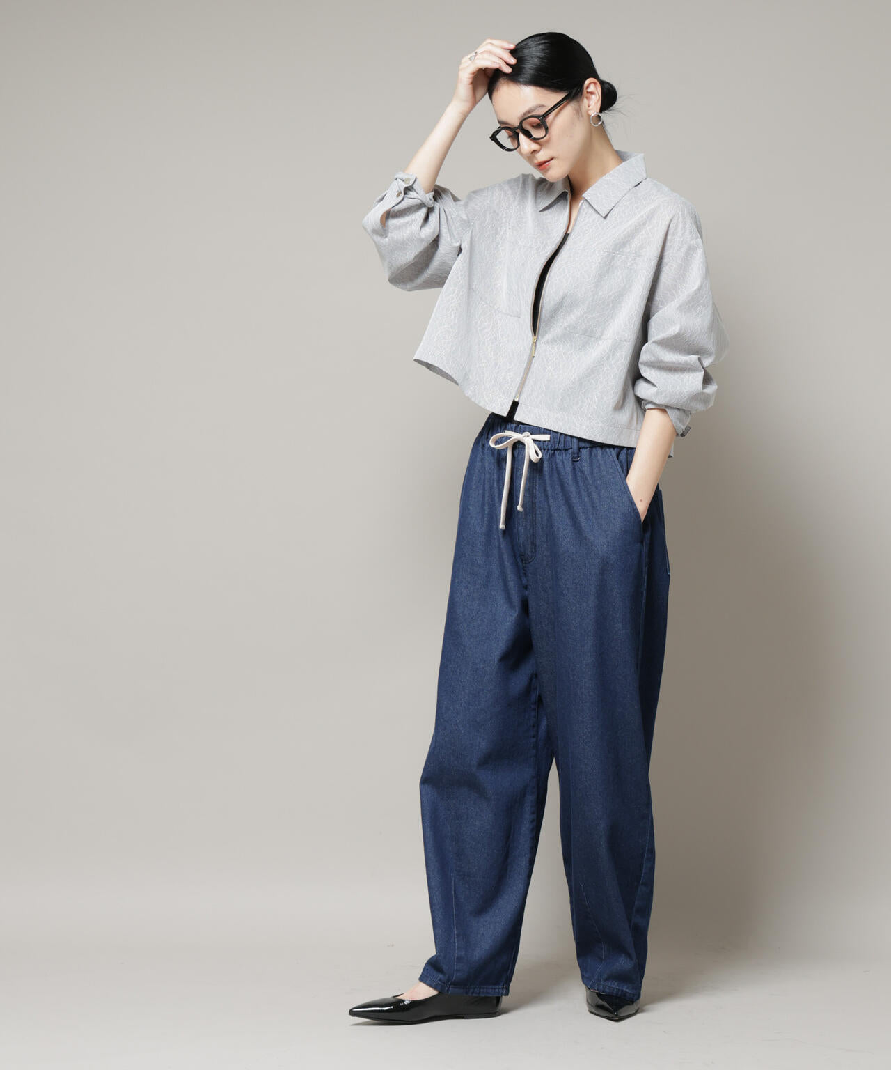 レースボンディングシャツブルゾン