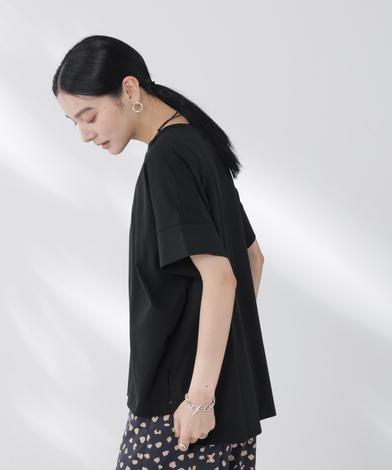 NANOFINE強撚コットンワイドTシャツ