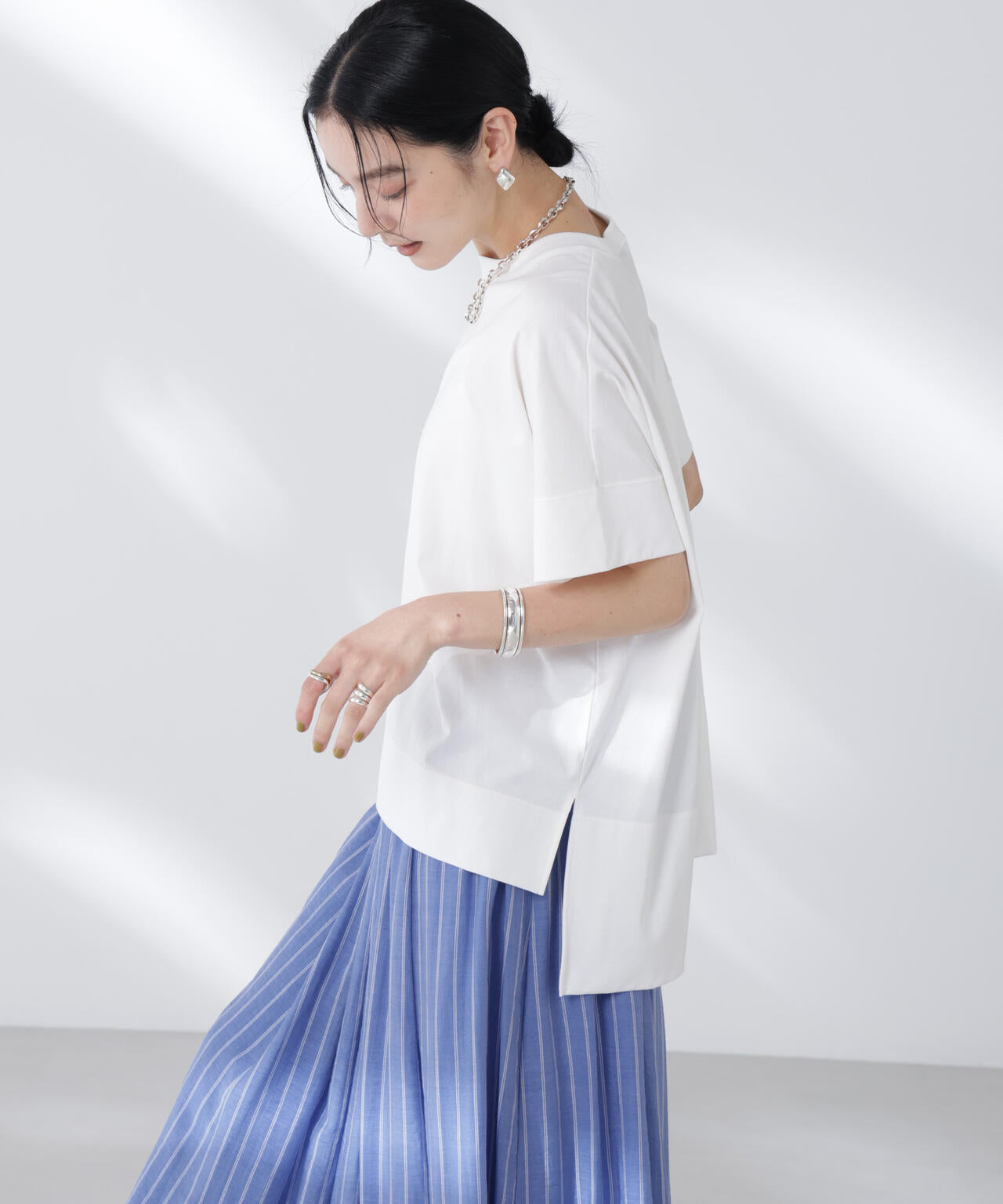 NANOFINE強撚コットンワイドTシャツ