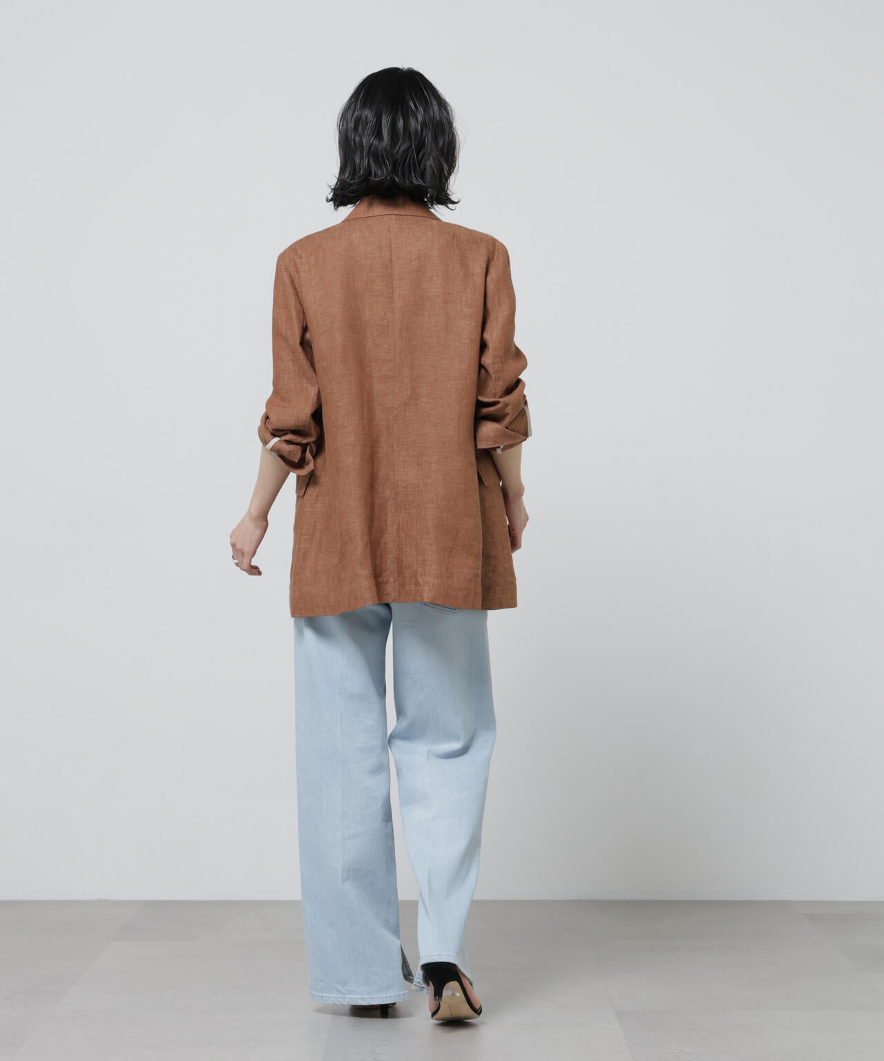 European Flax ダブル6Bジャケット(セットアップ可)