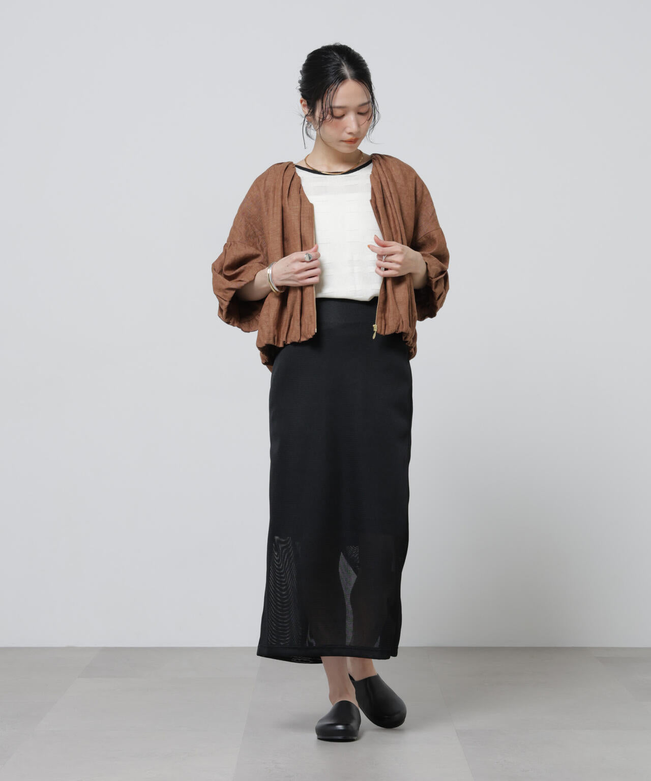 European Flax ギャザーバルーンブルゾン(セットアップ可)