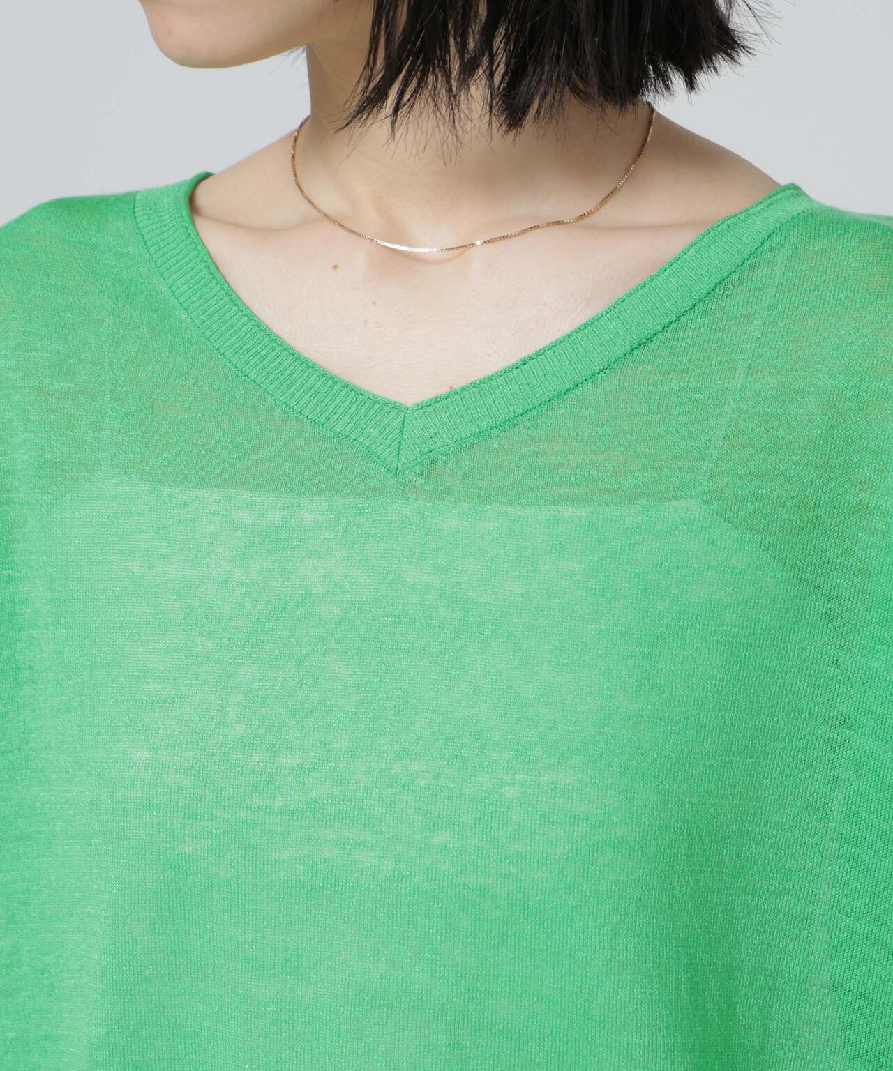 European Flax 2wayフレンチスリーブニット